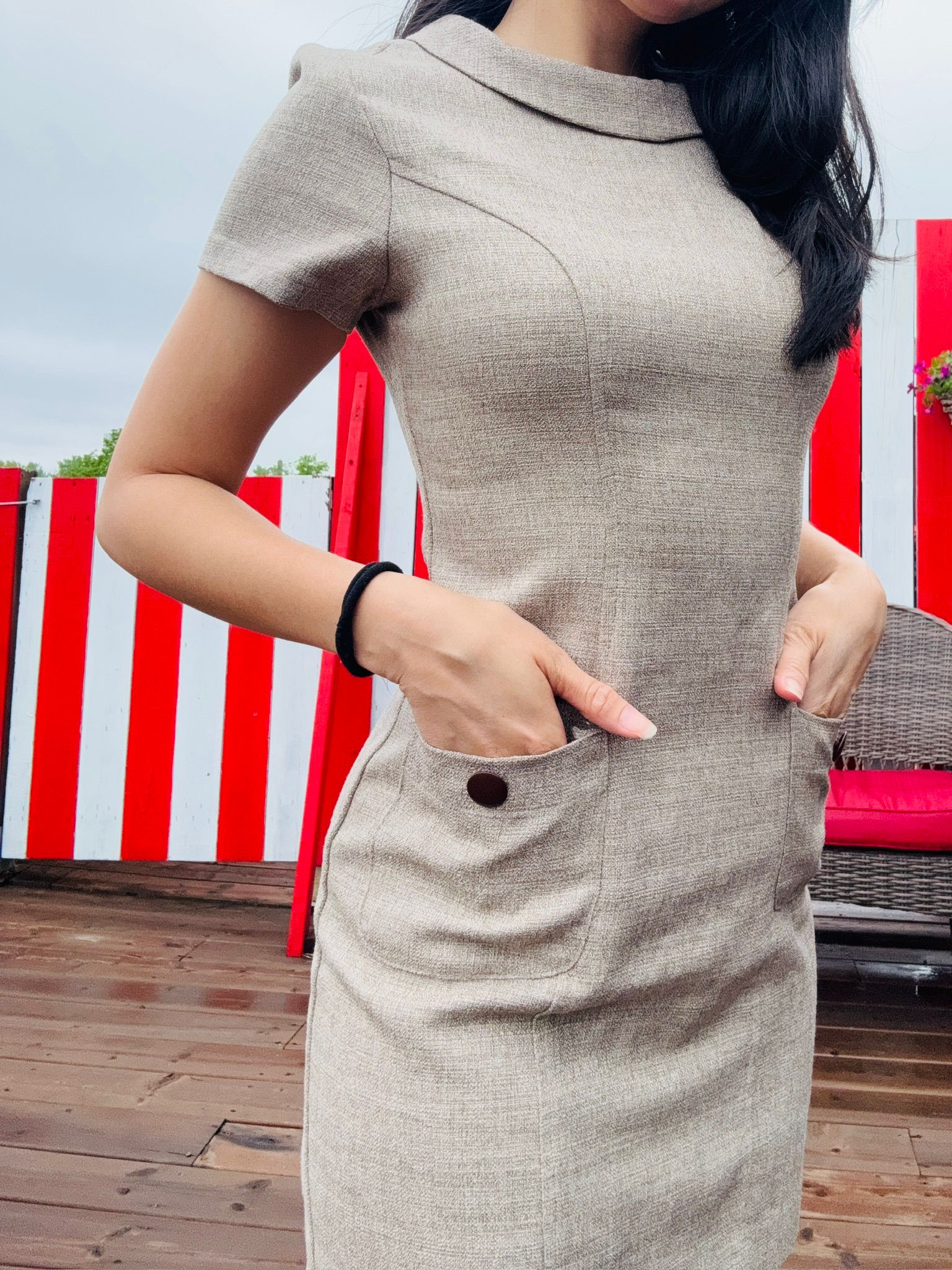 1990s does 1960s Made in USA Mini Shift Dress (MT2594)