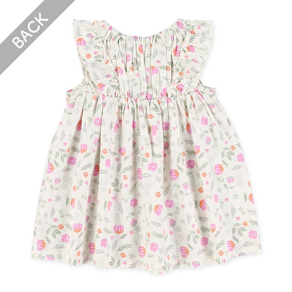 🇯🇵預訂 日本直送🇯🇵兩色花卉滿印無袖荷葉邊純棉連身裙