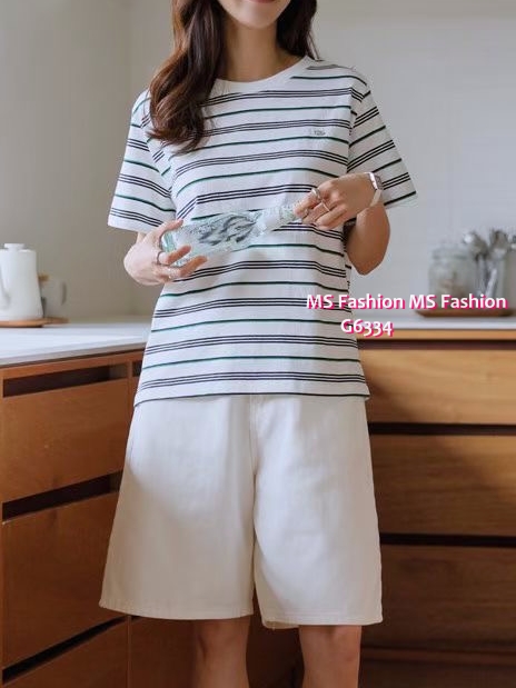 G6334 靚色橫間tee