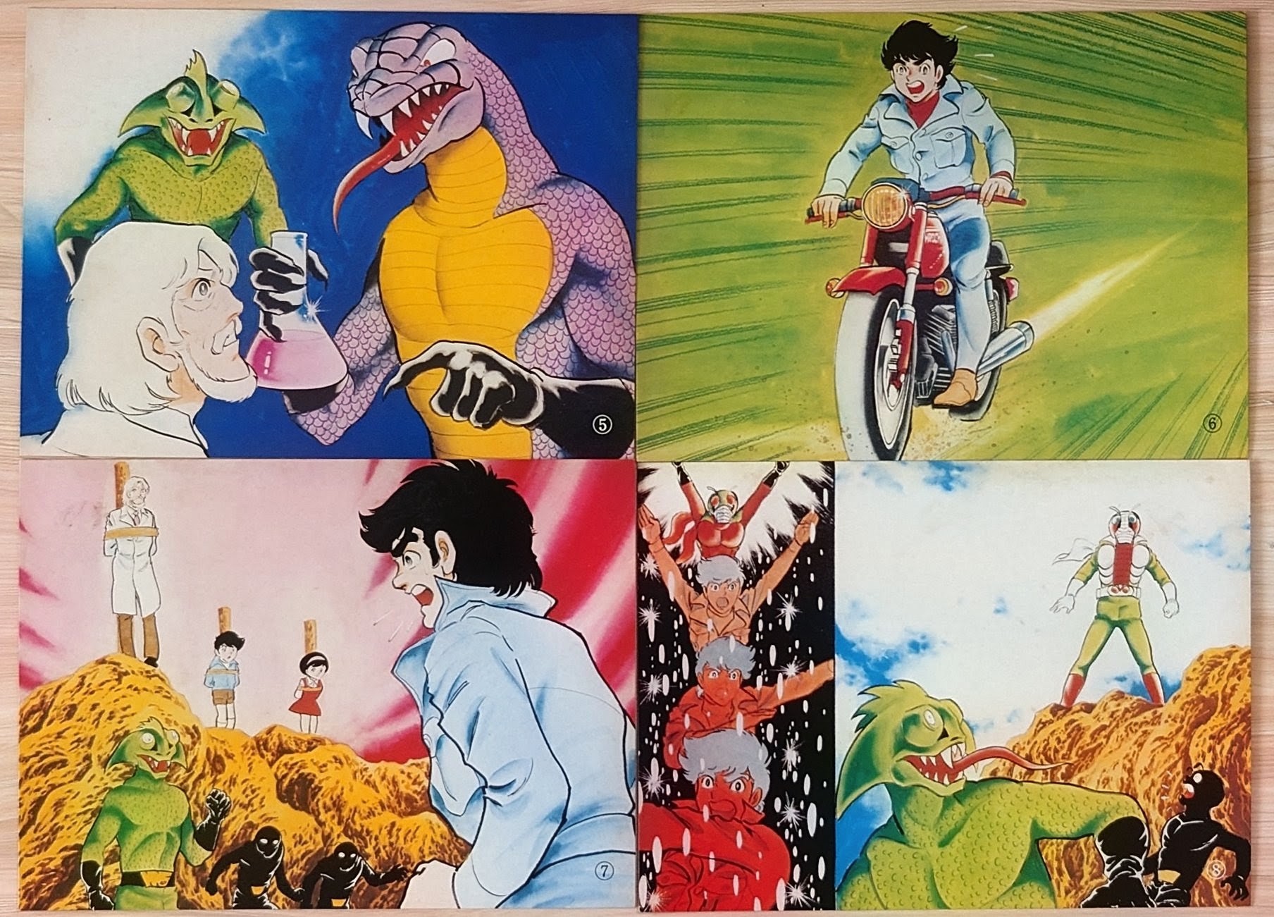 (超貴重) 日本特撮 < 飛天!! 幪面超人 恐佈!! 地獄谷之決戰! / 連還圖片故事卡 > POPY (共16張附唱片)