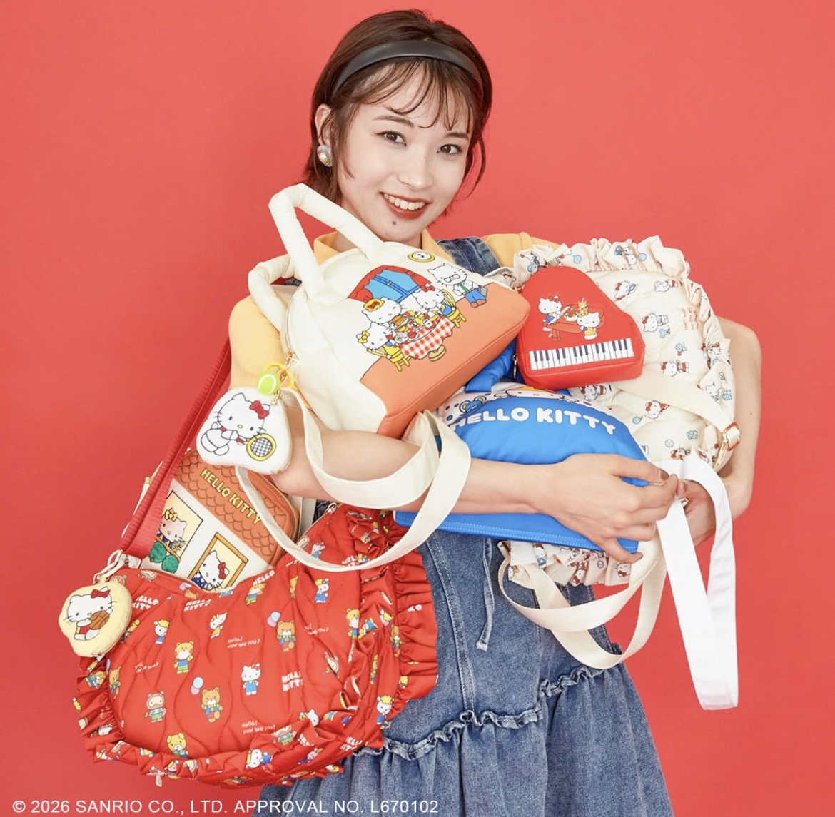 日本預訂📍日本Hello Kitty x Accommode可愛系列 - 雙面圖案兩用手袋 不包郵 25/6日本開售