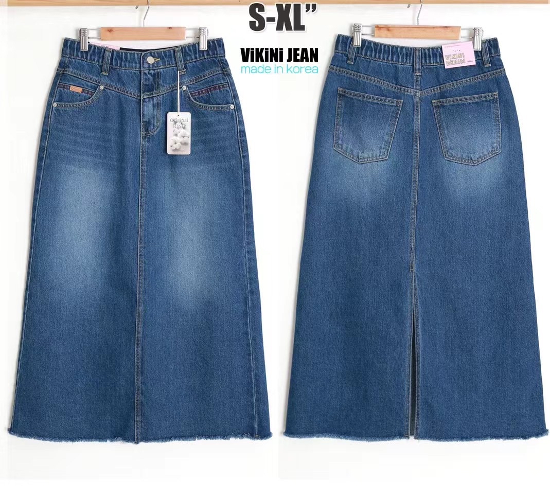 Vikini  內橡筋腰牛仔Sk