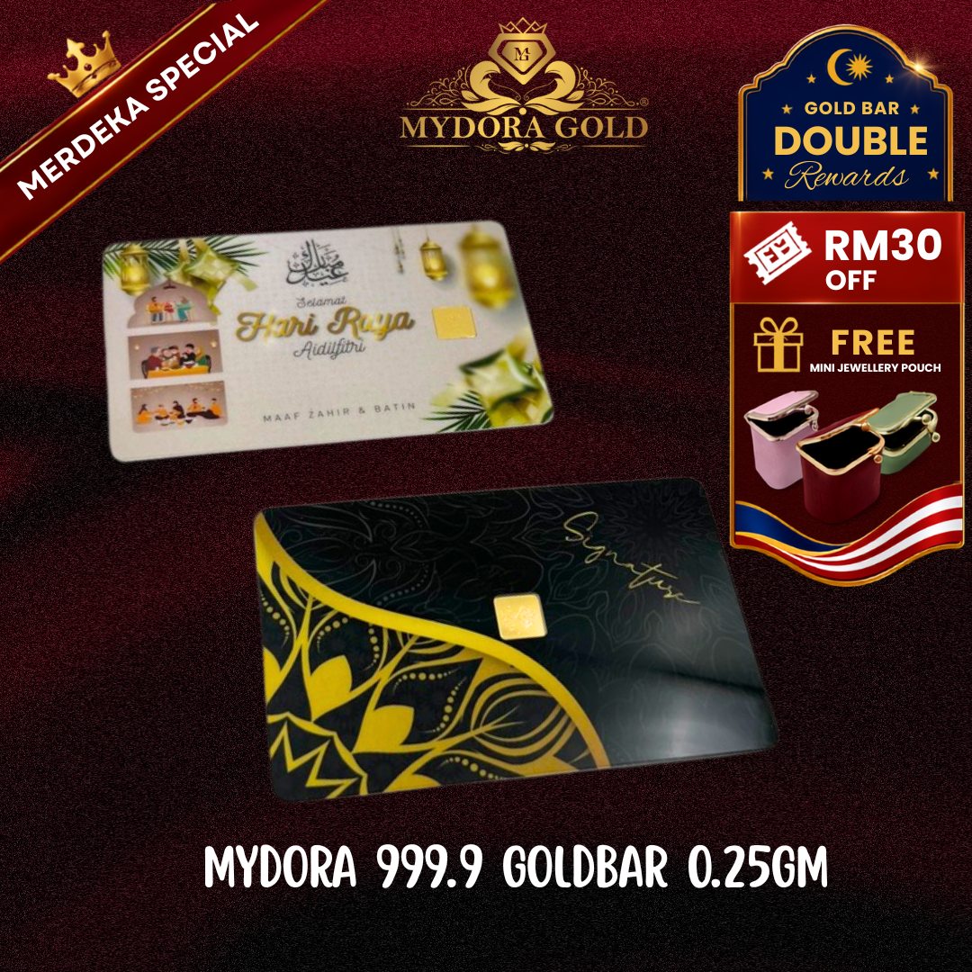 MYDORA 999.9 Gold Bar Collection (0.25g) | MERDEKA SPECIAL