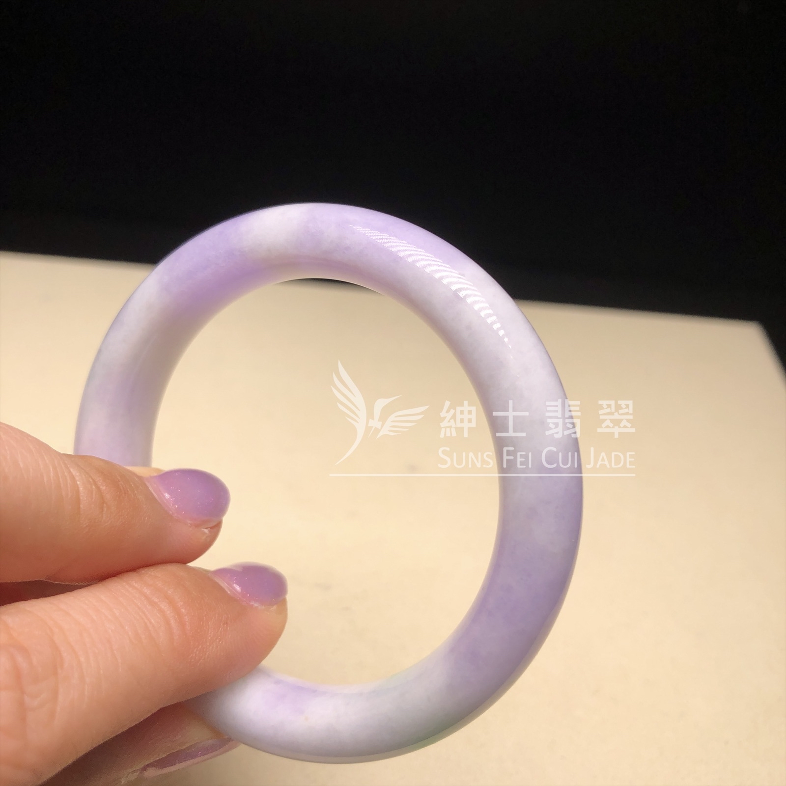 紫帶飄翠福鐲48.2mm  YM00143