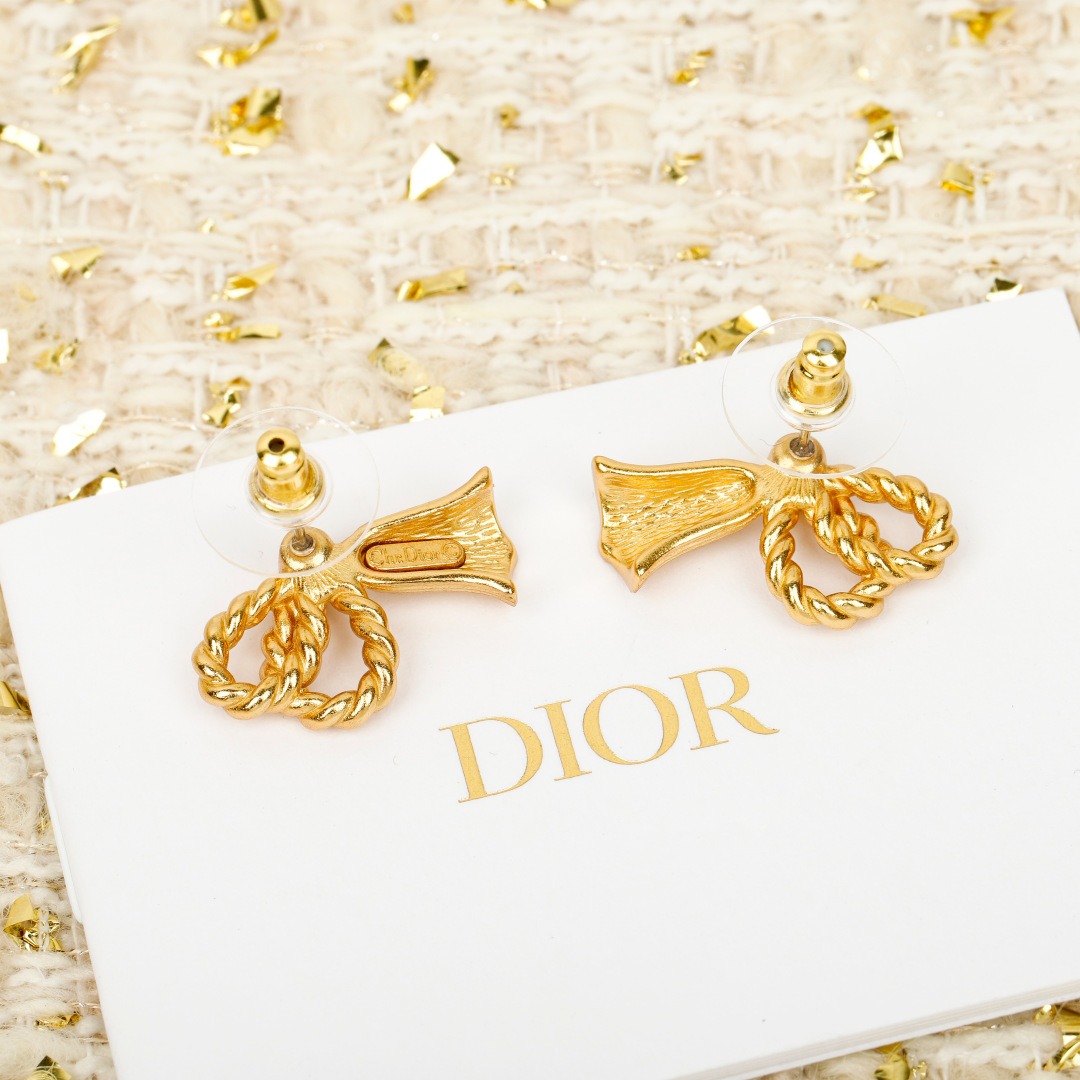 【原單】Dior 金色鈴鐺耳環 - 禮盒裝