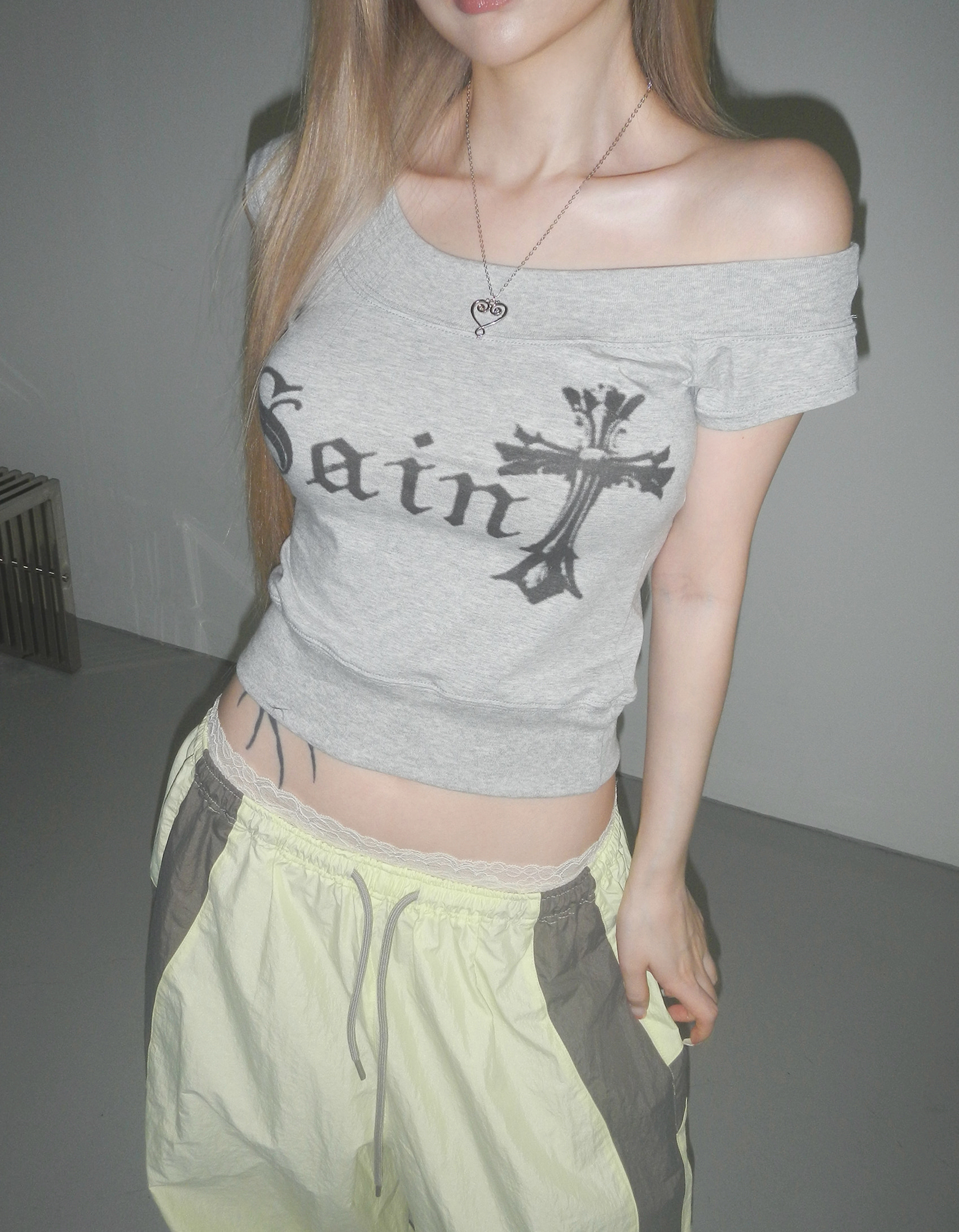 Gothic Graphic Boat Neck Short Sleeve Top