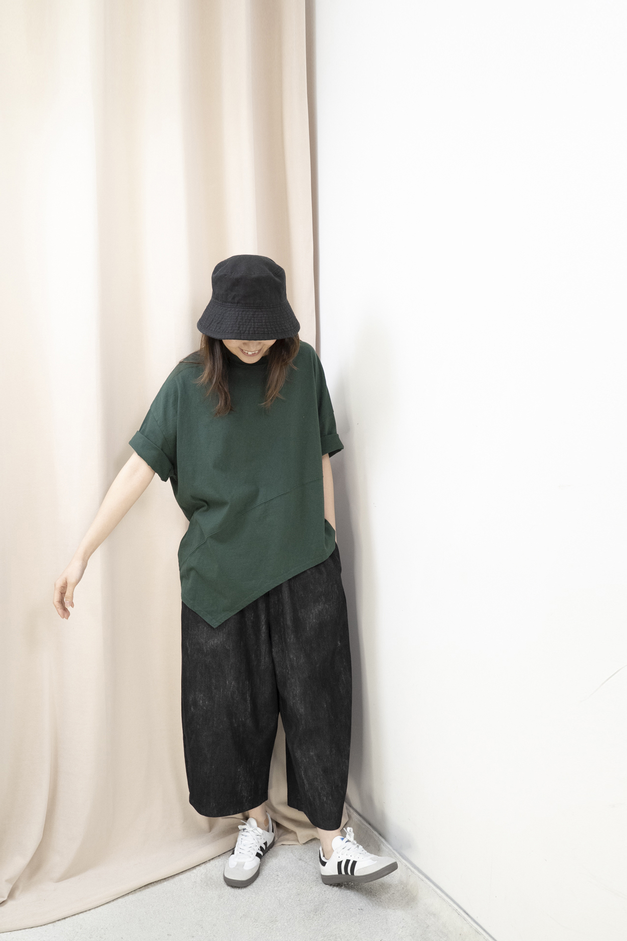 工業藝術風造型闊腳褲（3色）