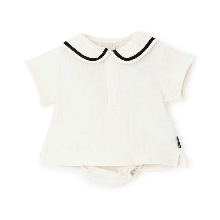 🇯🇵預訂 日本直送🇯🇵Petit Main三色水手領純棉紗短袖上衣燈籠褲套裝