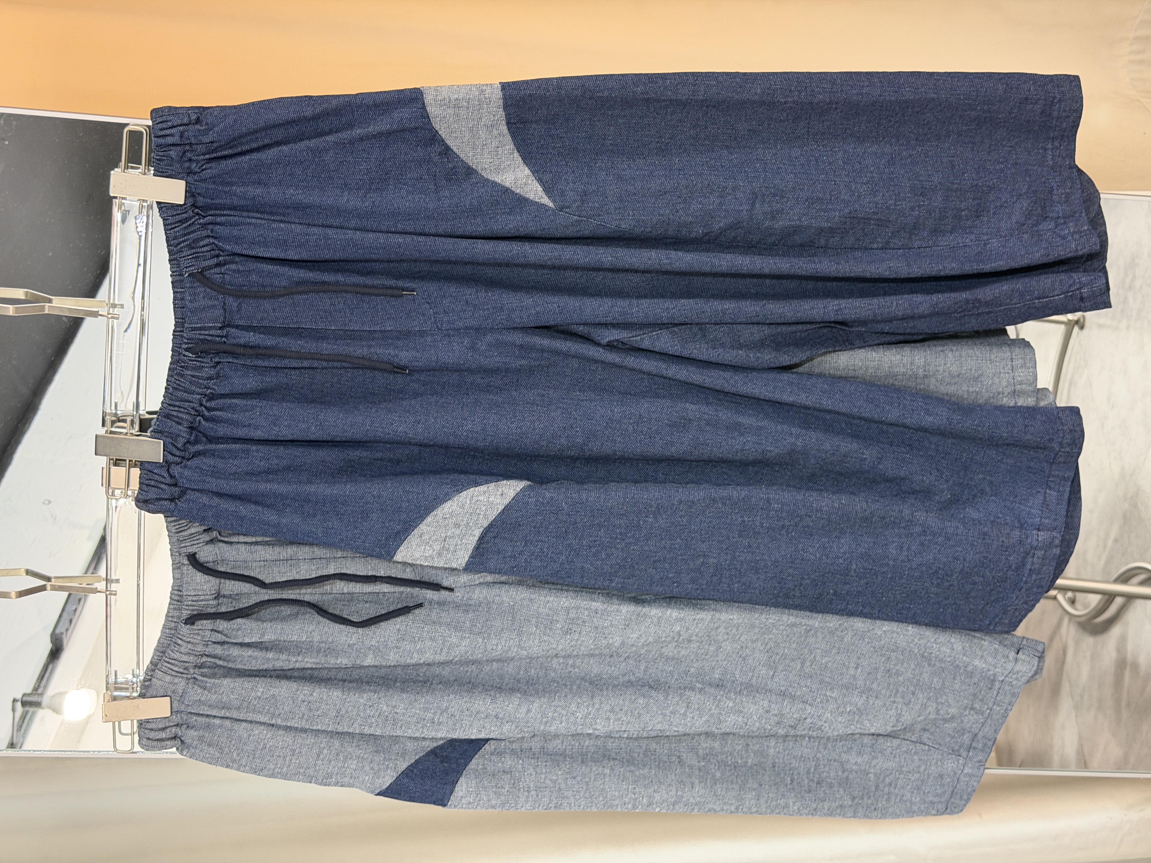 撞色拼接寬鬆休閒褲