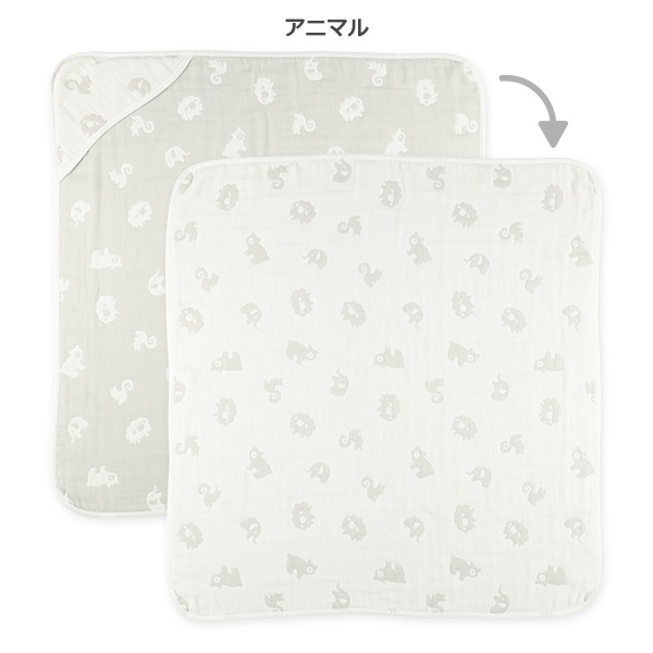 🇯🇵預訂 日本直送🇯🇵兩色動物圖案滿印棉紗包被襁褓