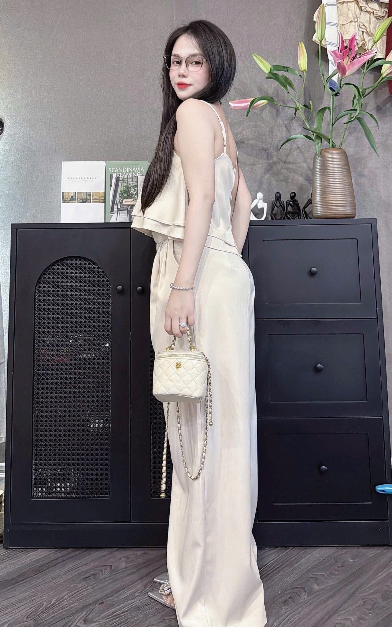 米色套裝 背心+长裤