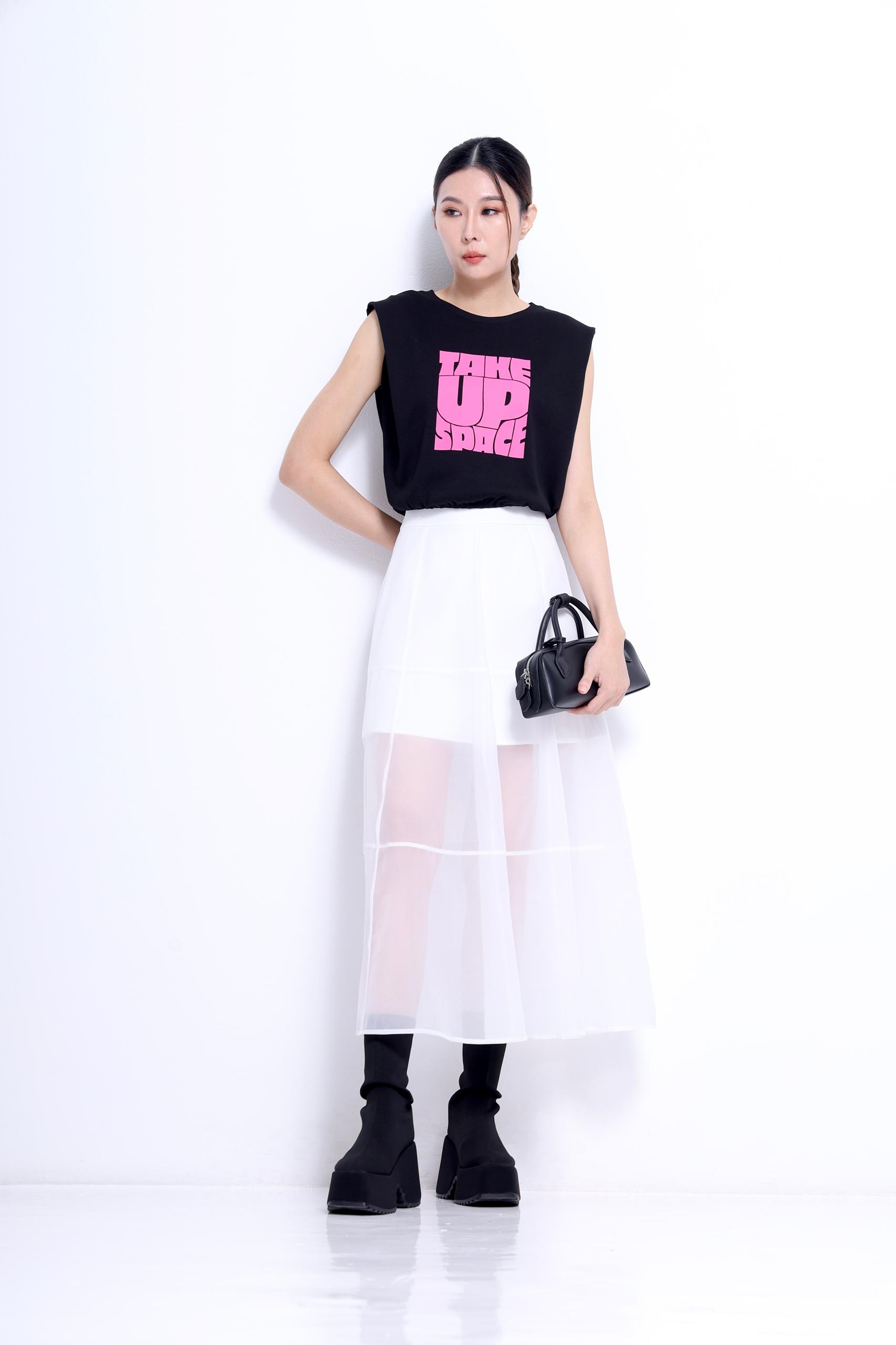 CS1415 SHEER ORGANZA MESH SKIRT