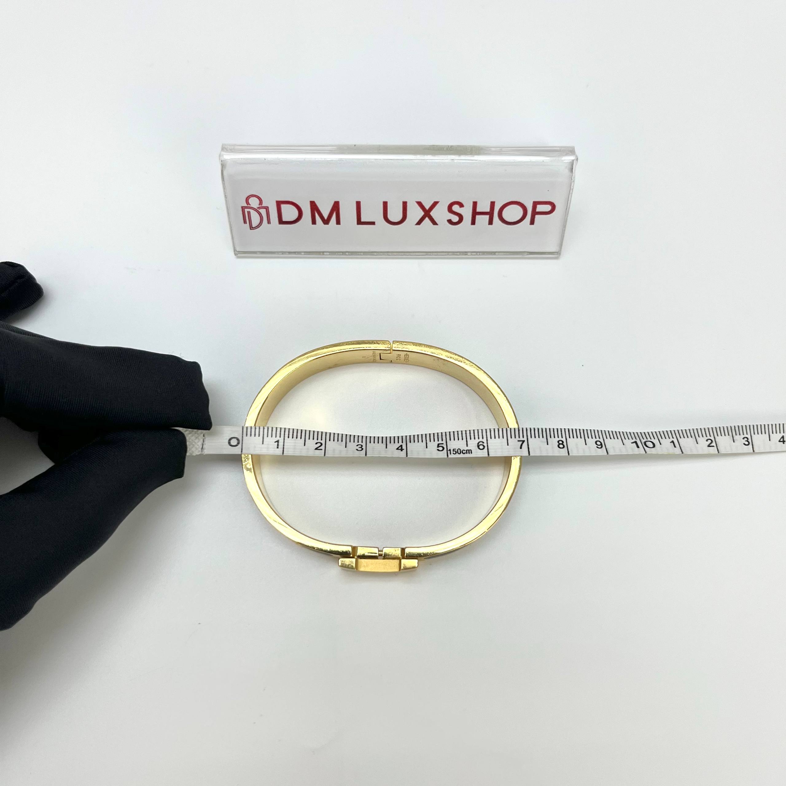 Hermes Noir Mat Clic HH Bracelet GHW