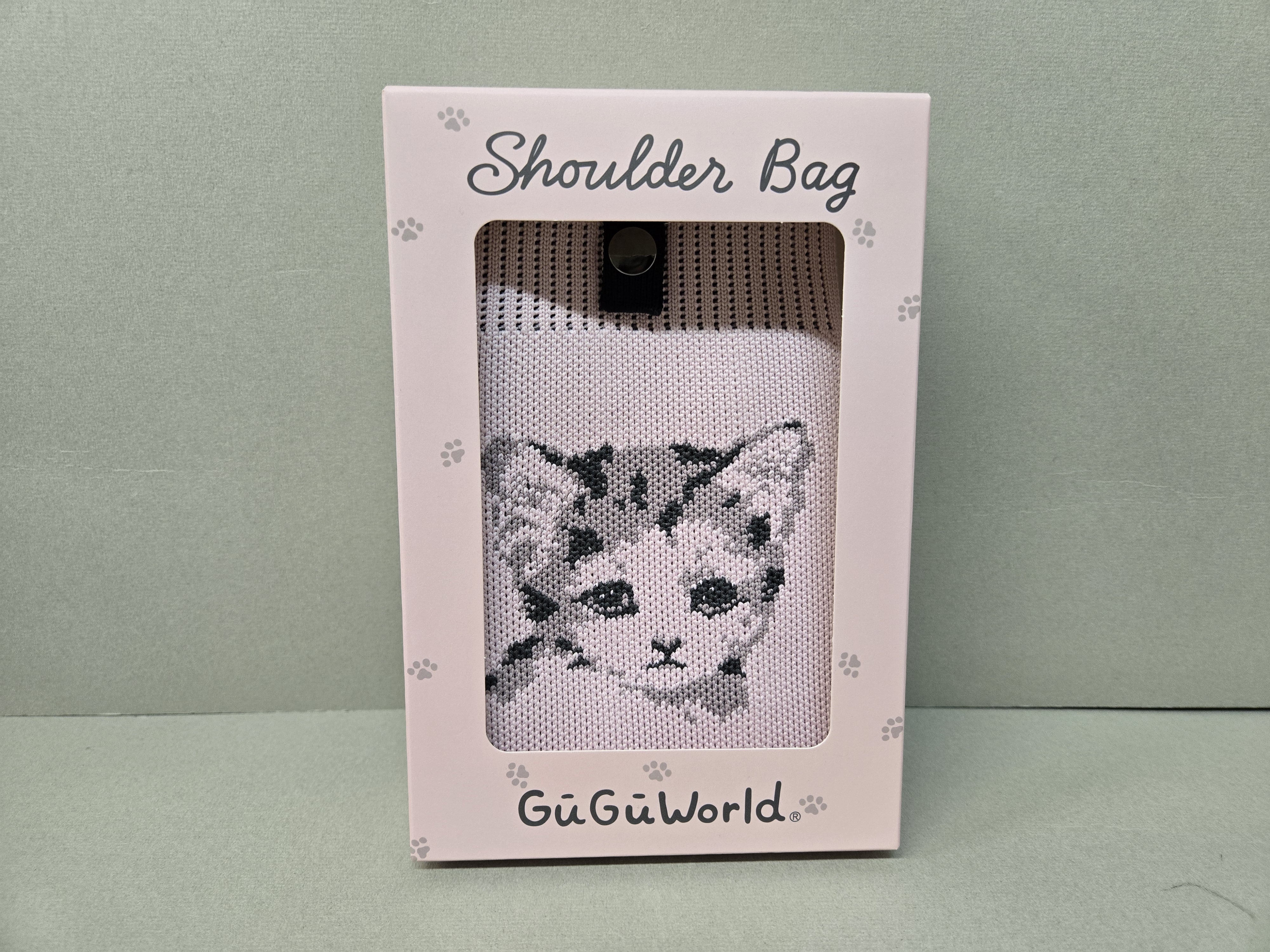 粉紅色針織貓咪電話袋