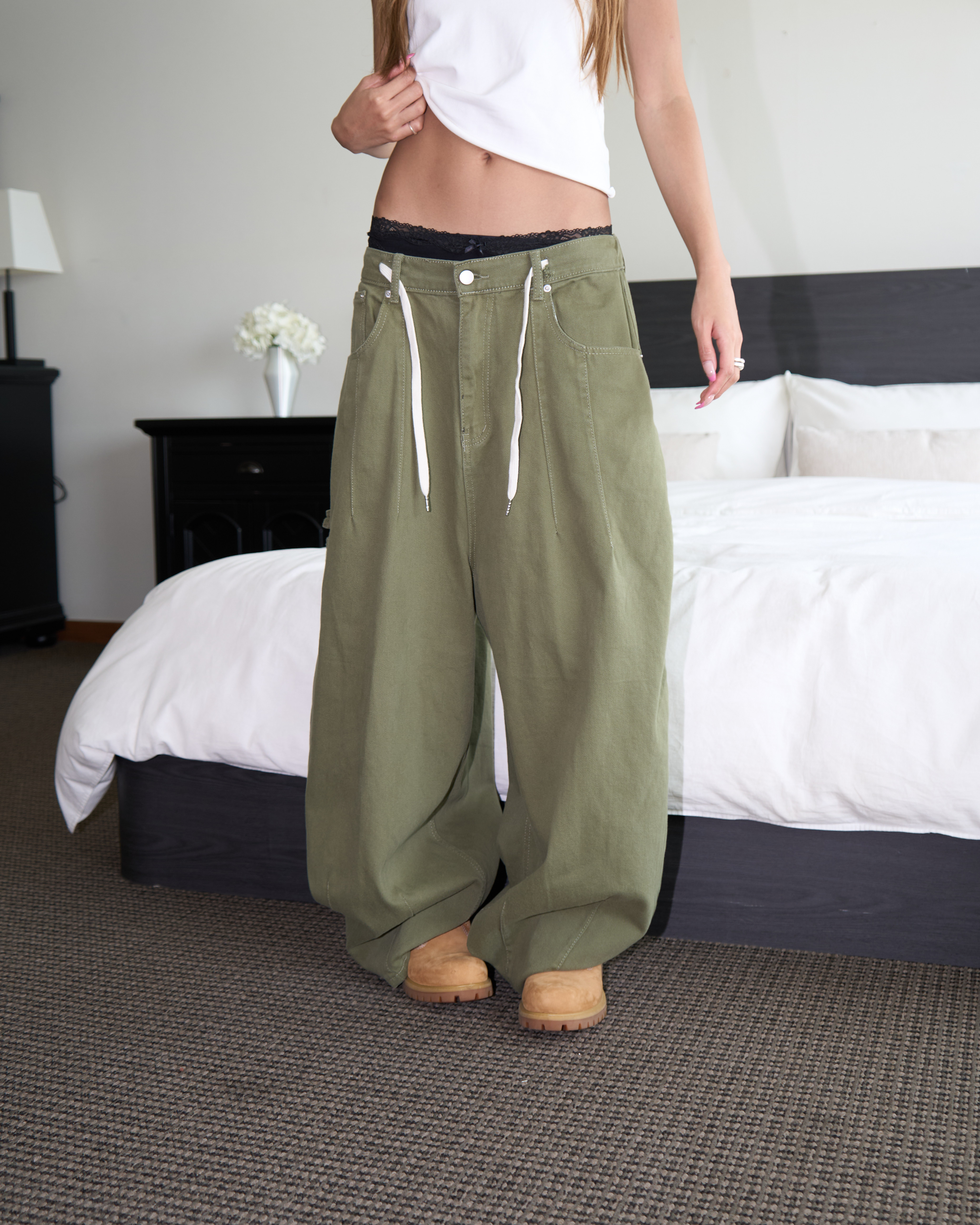 Sido Mega Wide Carpenter Cotton Pants(Unisex)