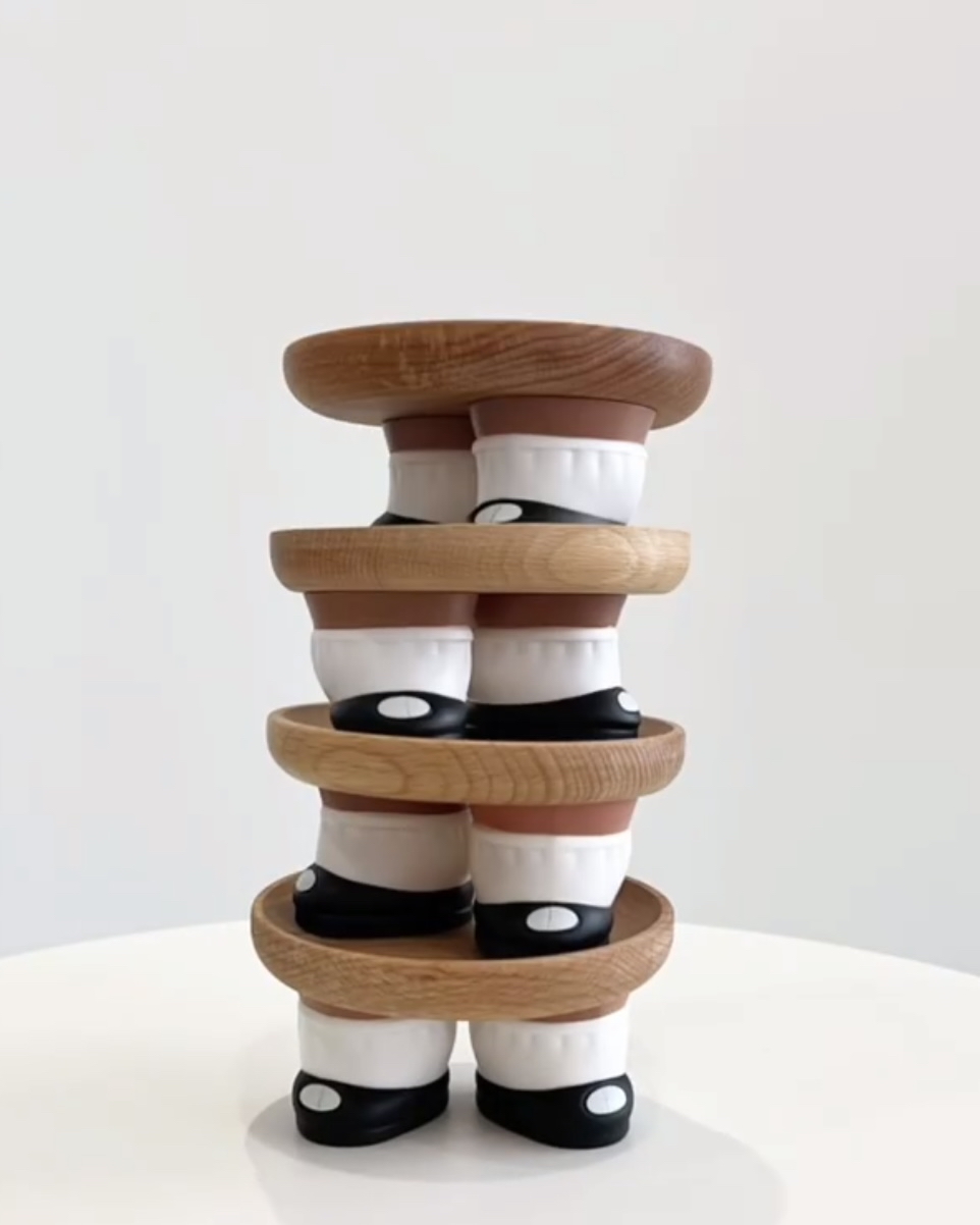 呆萌短腿櫸木收納小托盤