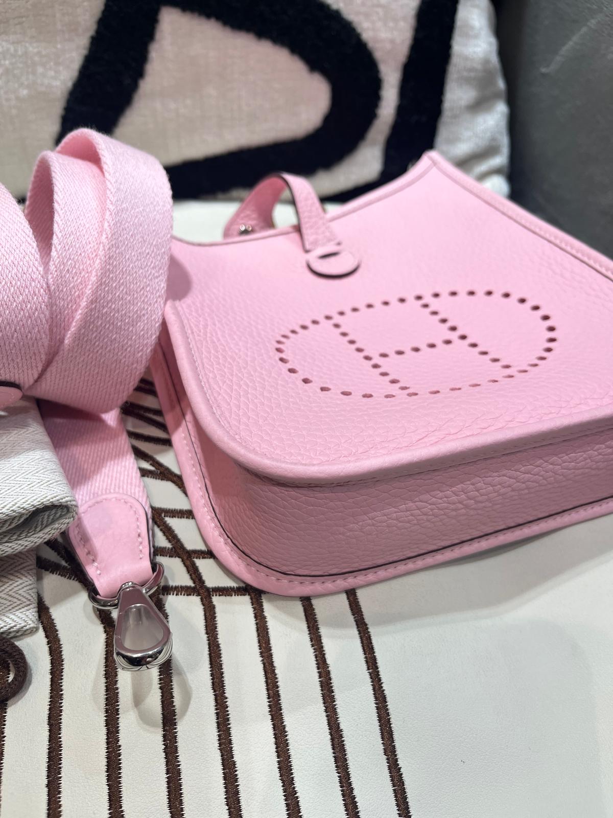 全新 Hermes Mini Evelyne 櫻花粉 Stamp K 100%Authentic, 100%new ✅Dust bag ✅box