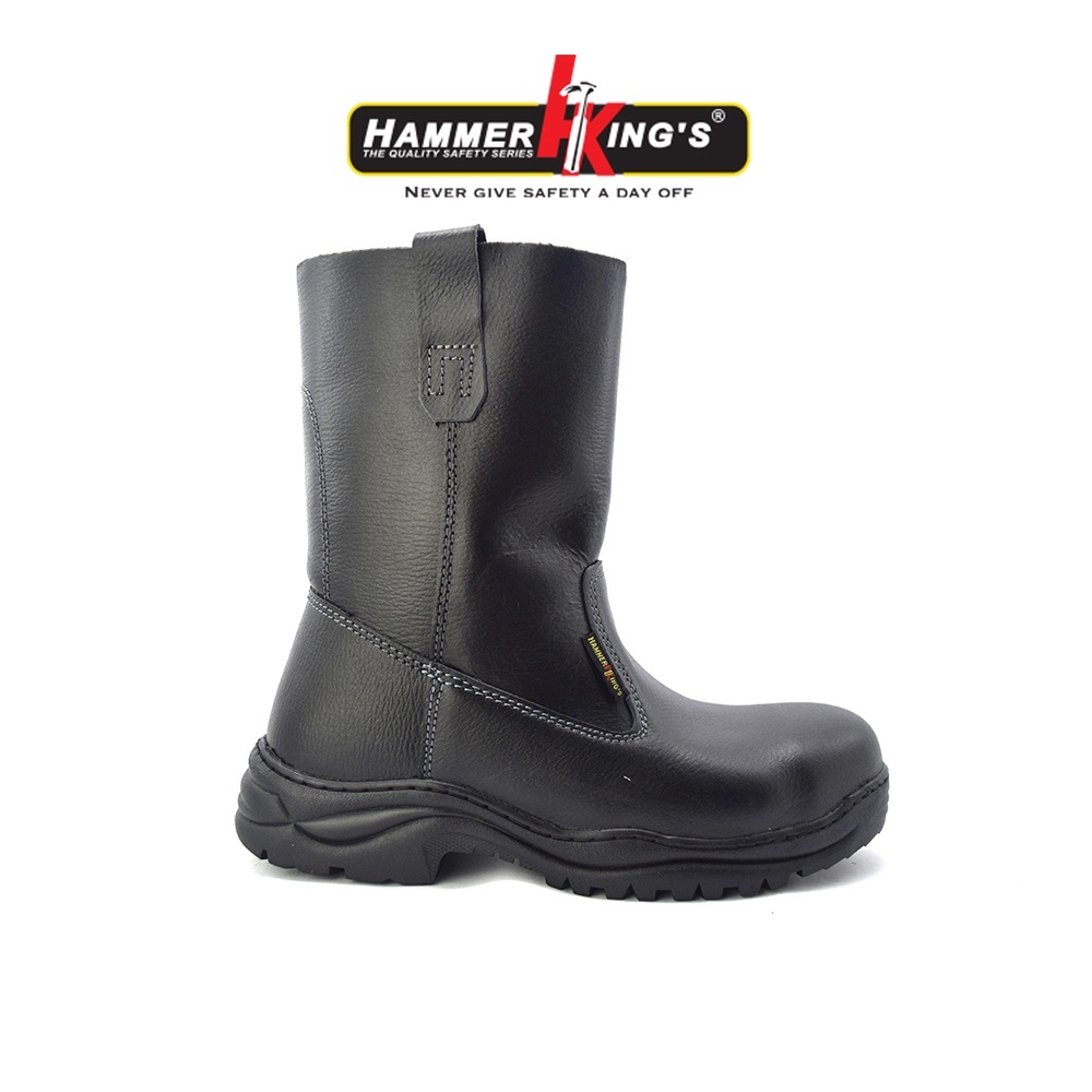 Hammer Kings Standard Safety 13033 Mens Shoes High Cut Steel Toe Cap Leather Working Shoes Kasut Keselamatan