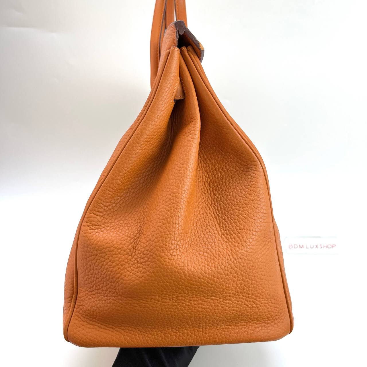  Hermes Moutarde Birkin 40 PHW (Stamp Square J)