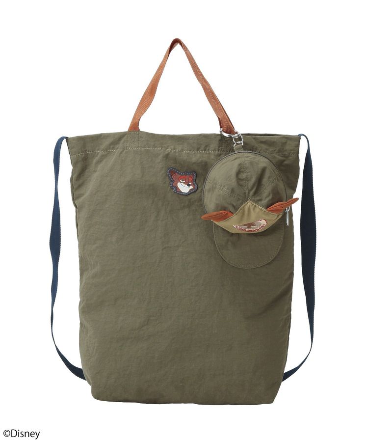 🎀【預訂】earth music&ecology x Zootopia Tote Bag with Cap Keychain - Nick