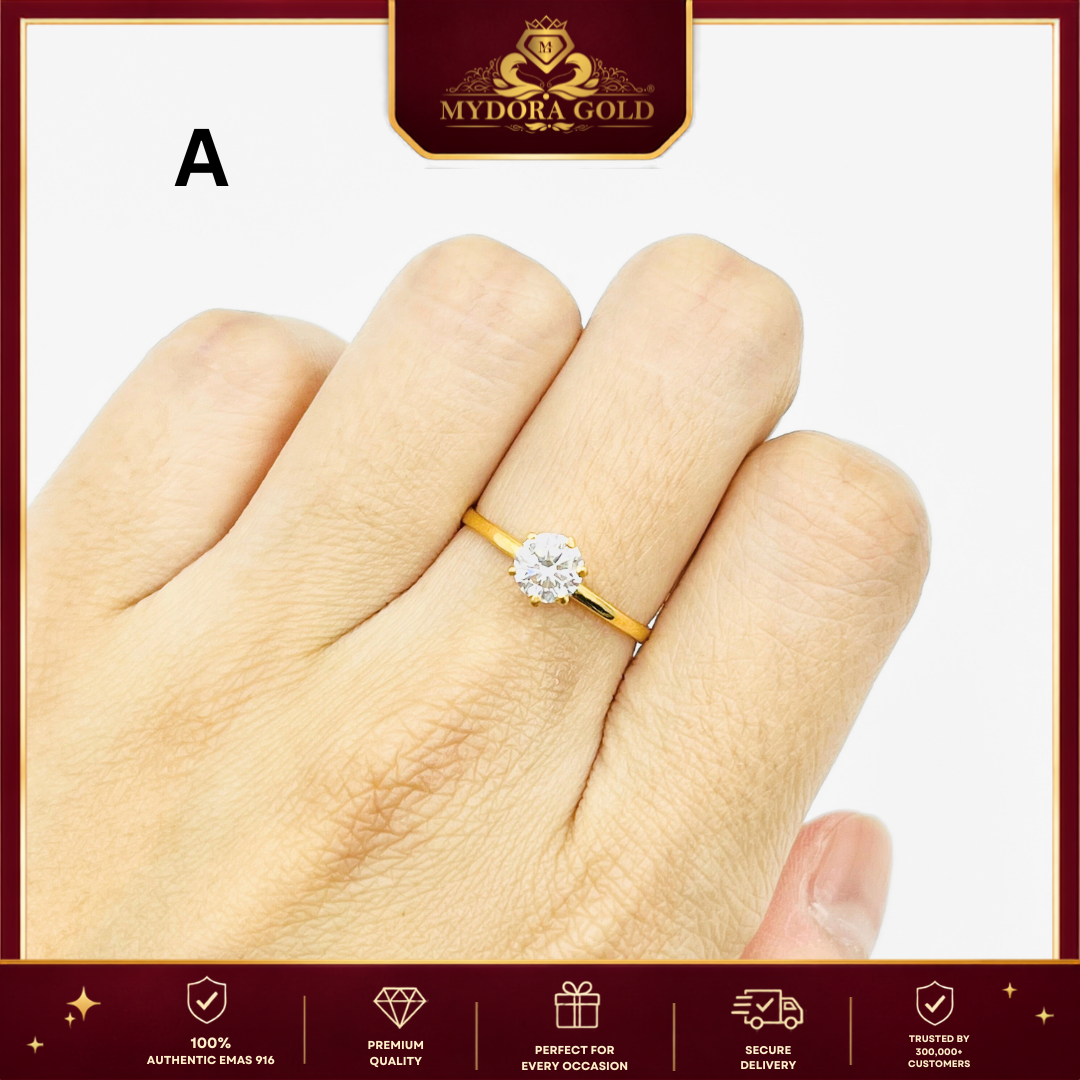 MYDORA Cincin Batu Felisa l EMAS 916/22K