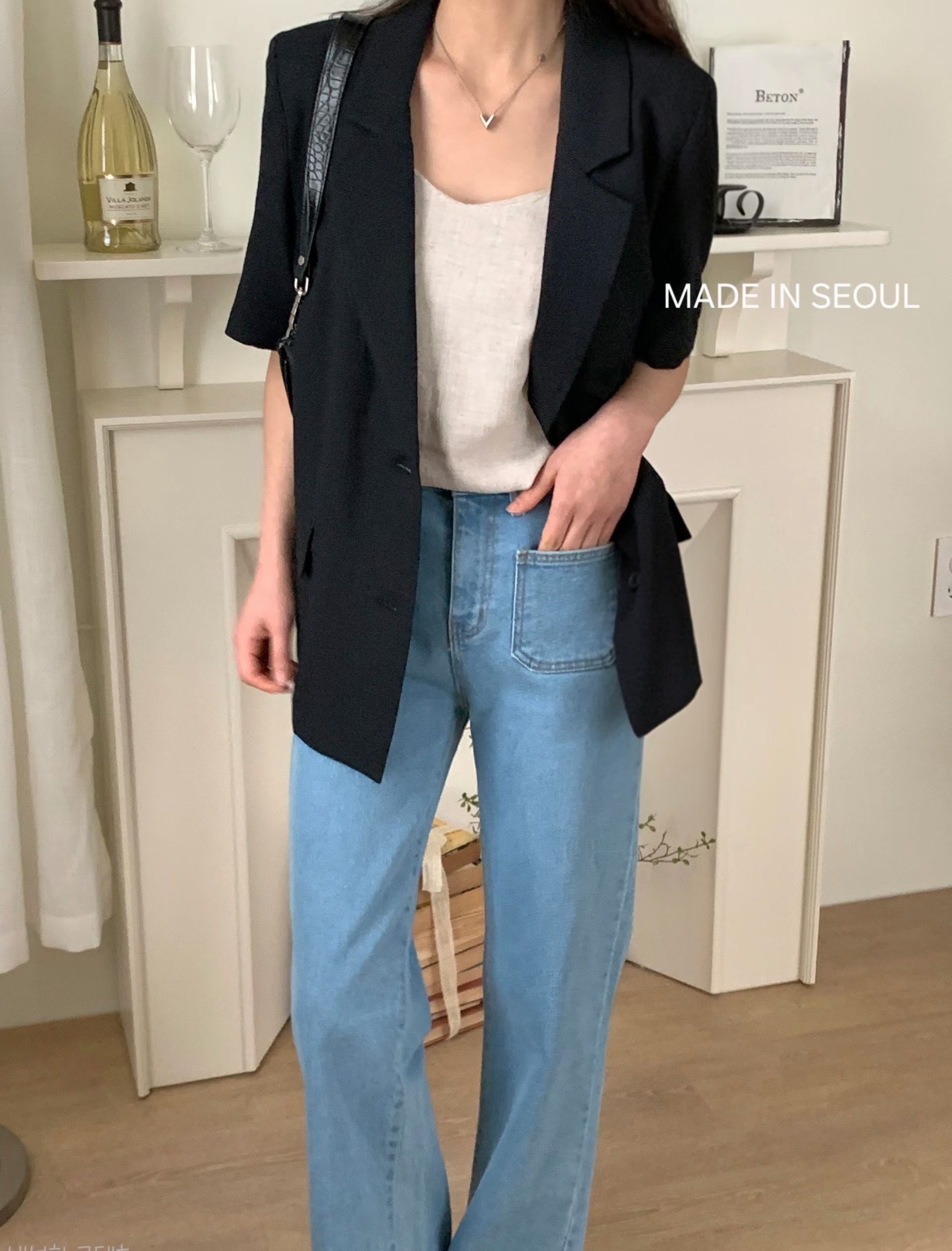 G6255 韓國🇰🇷短袖西裝外套