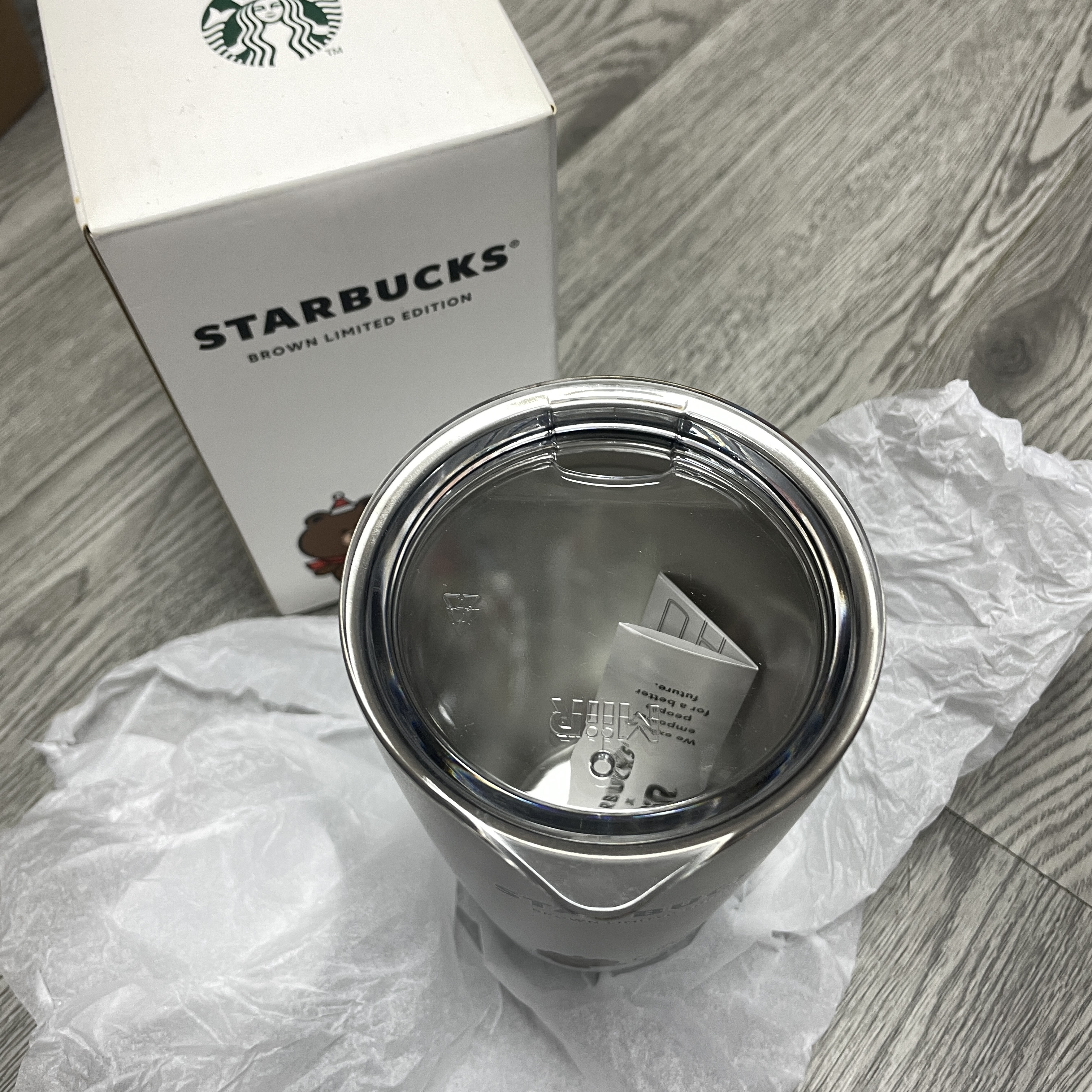 🈶現貨 Starbucks 星巴克 Line Friends 熊大 Brown 不鏽鋼隨行杯☕