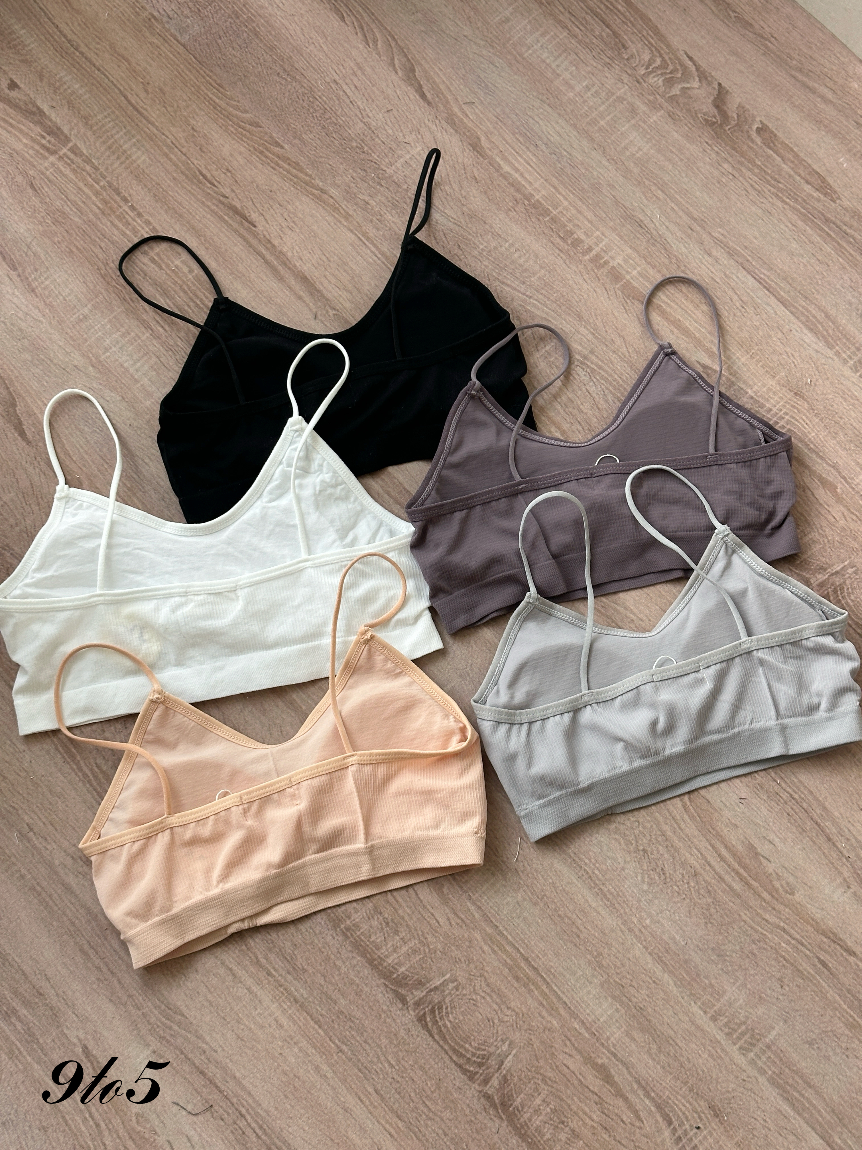 T4316 Ribbed Camisole Bralette - 5 Colors 