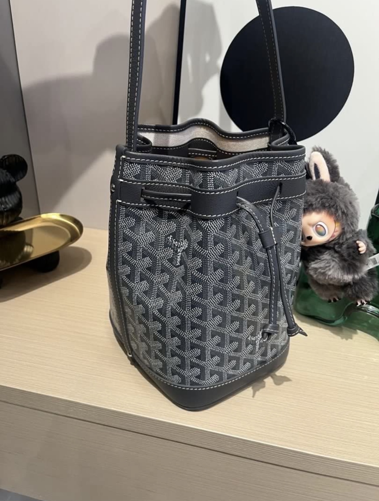 Goyard Petit Flot Bucket Bag Grey 100%Authentic, 98%New ✅收據✅Dust bag