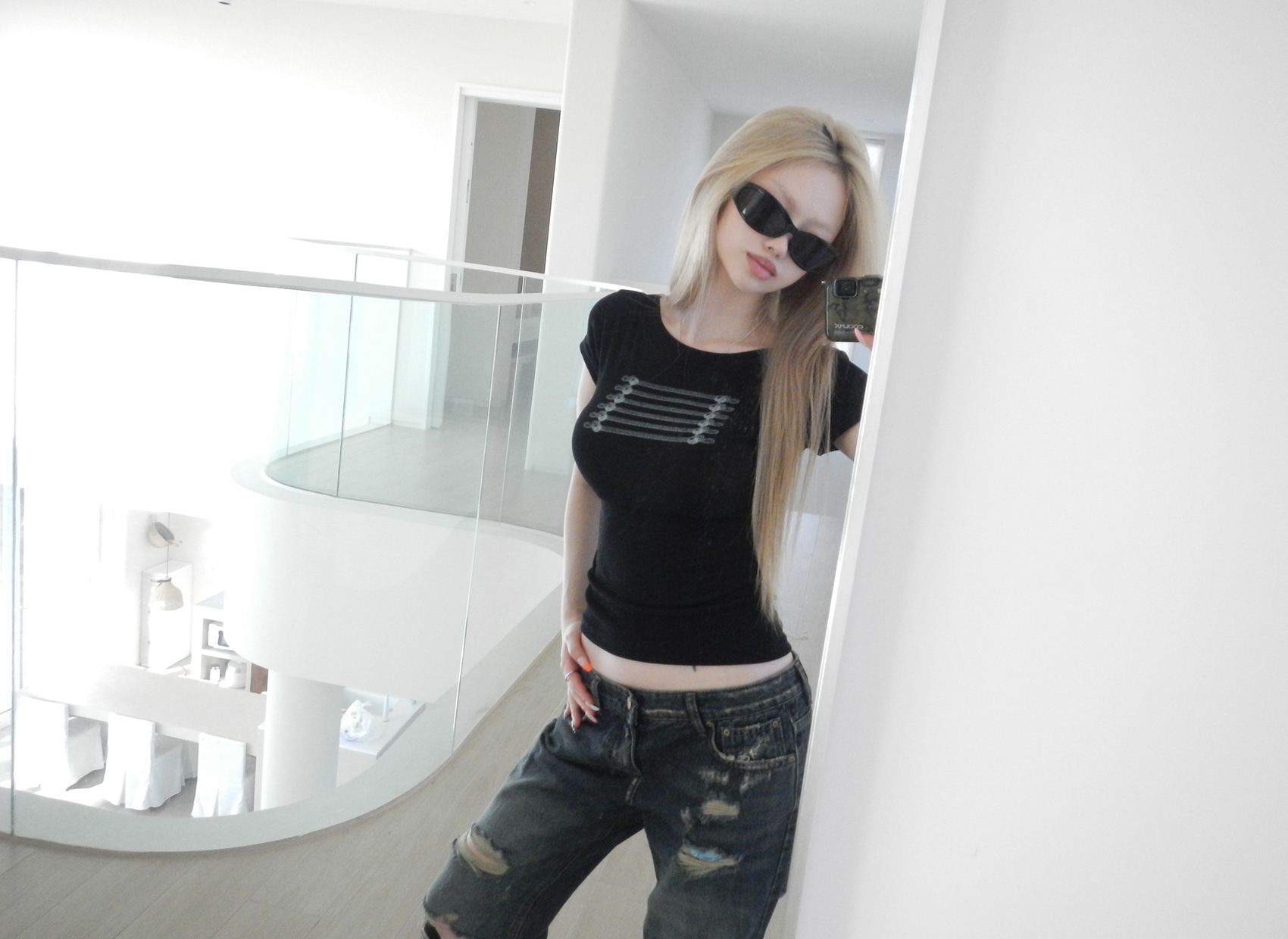 Edgy Rope Graphic Top