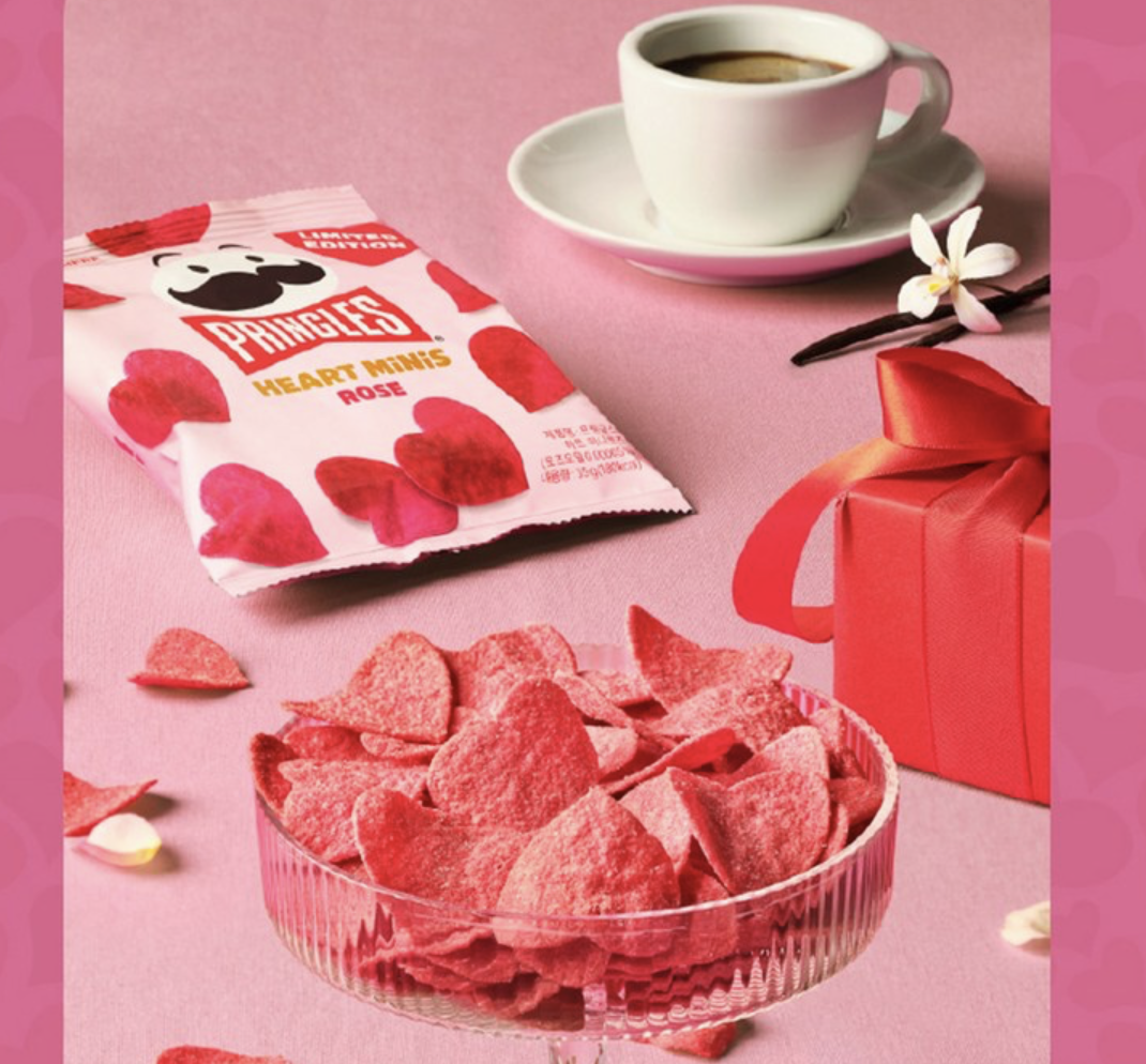 韓國限定｜Pringles品客  玫瑰香草 心形薯片 2包/套｜Heart Mini Rose