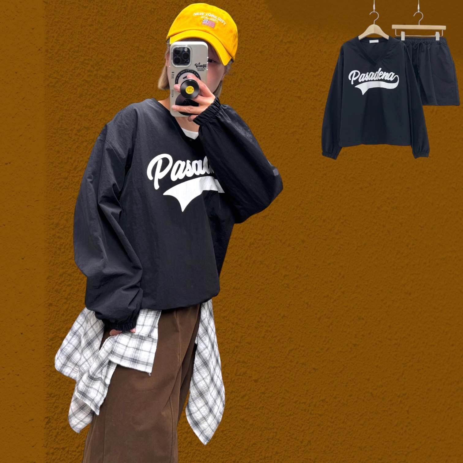 221569 V領”Pasadena “長袖Tee