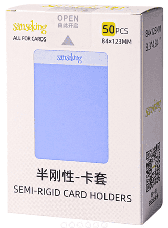 Sanseking TCG Card Game - 50 Micron Semi-Rigid Card Holder (For Grading)