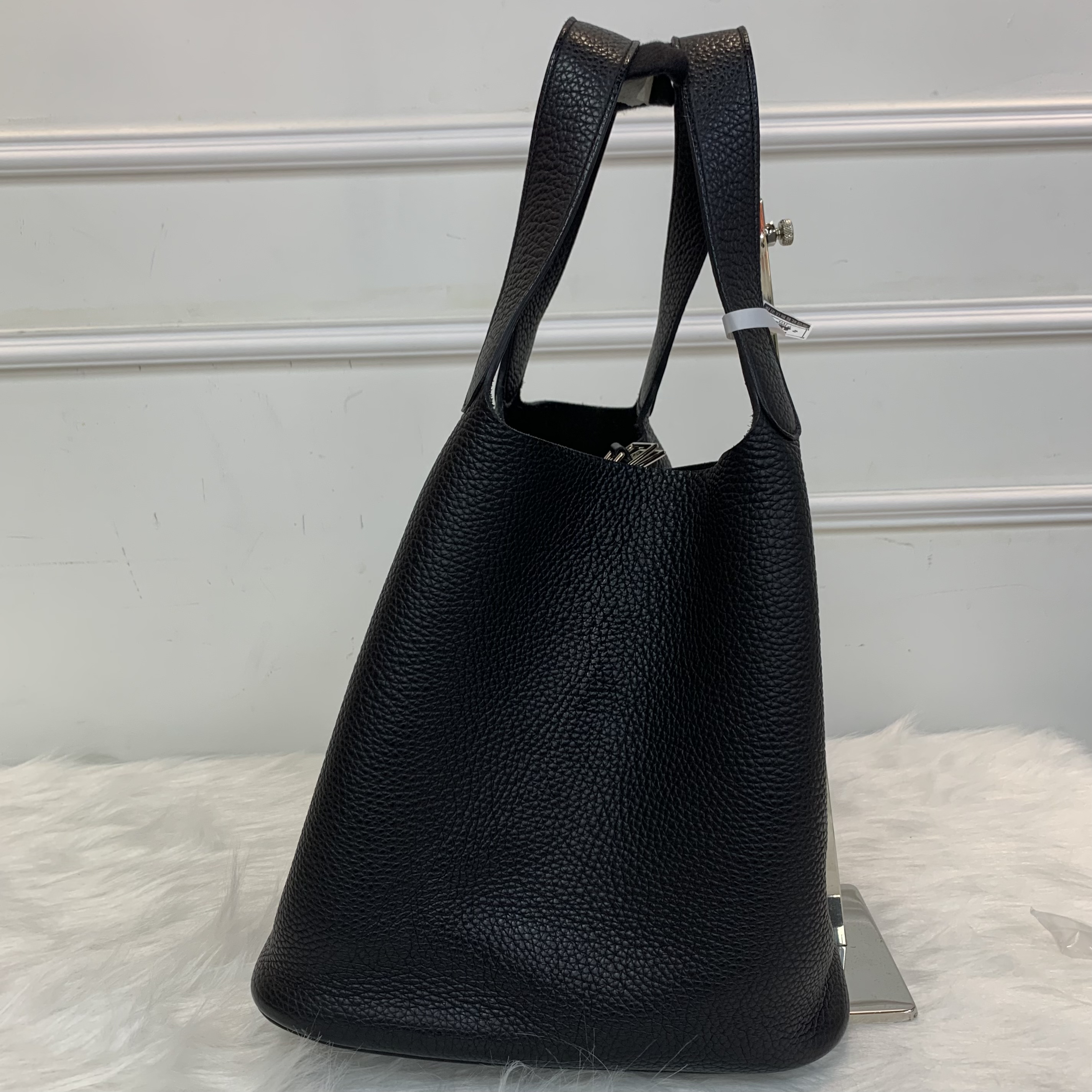 極罕有大容量Togo黑色皮Hermes Picotin26