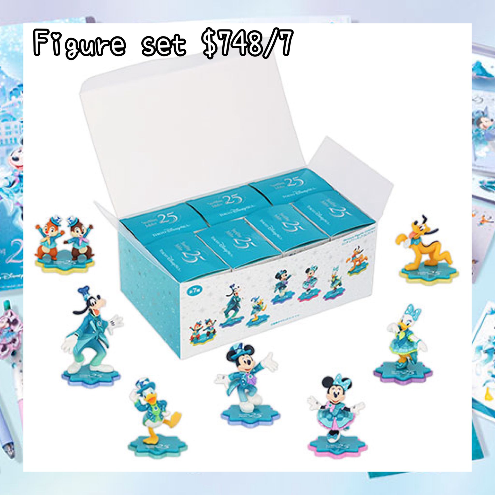 ：日本：DISNEYLAND園區產品 TOYKO DISNEYSEA 25TH SPARKLING JUBILEE 25/5 日本發賣 FIGURE SET