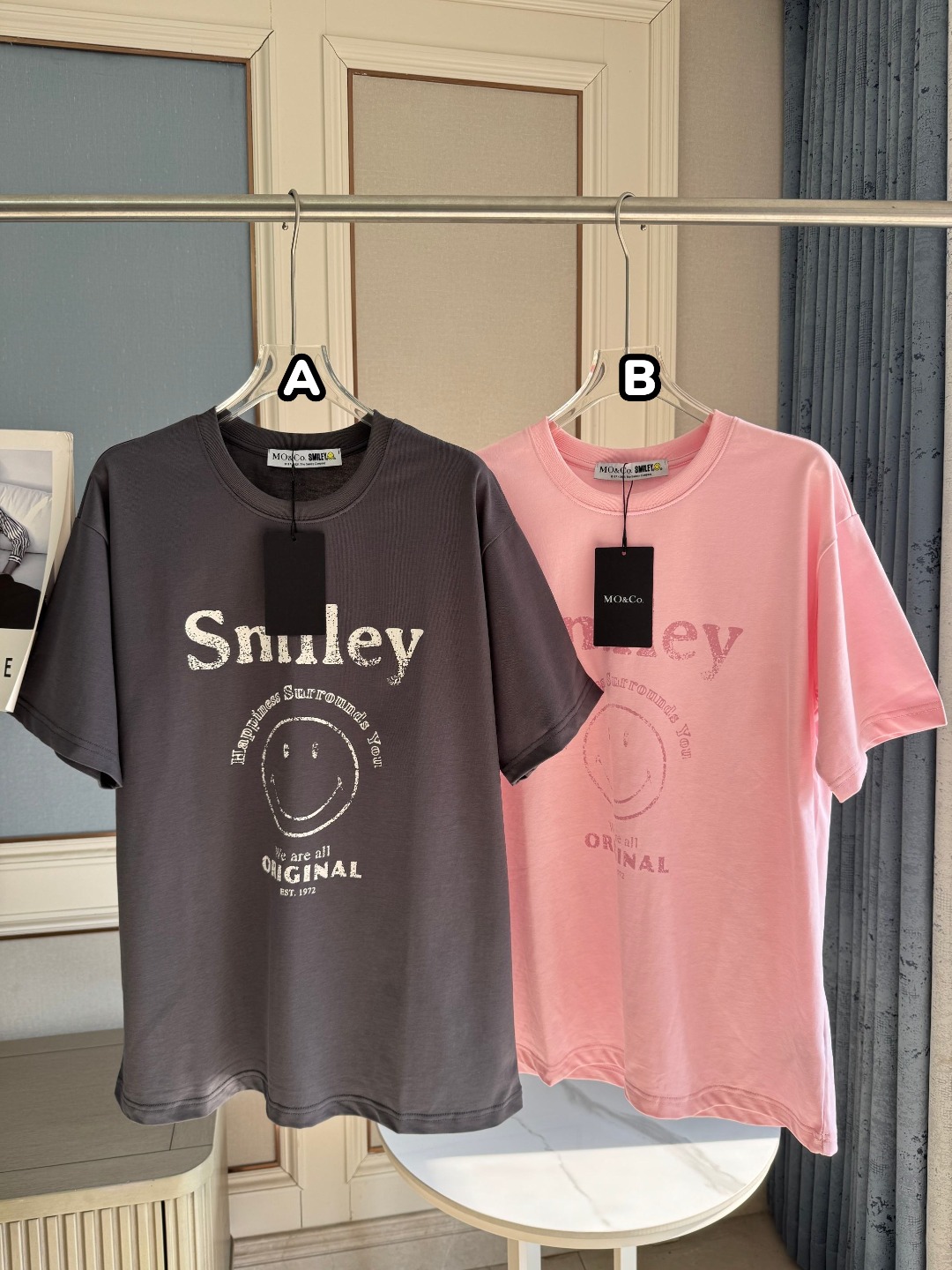 MOCO × Smiley 做舊印花短袖Tee 