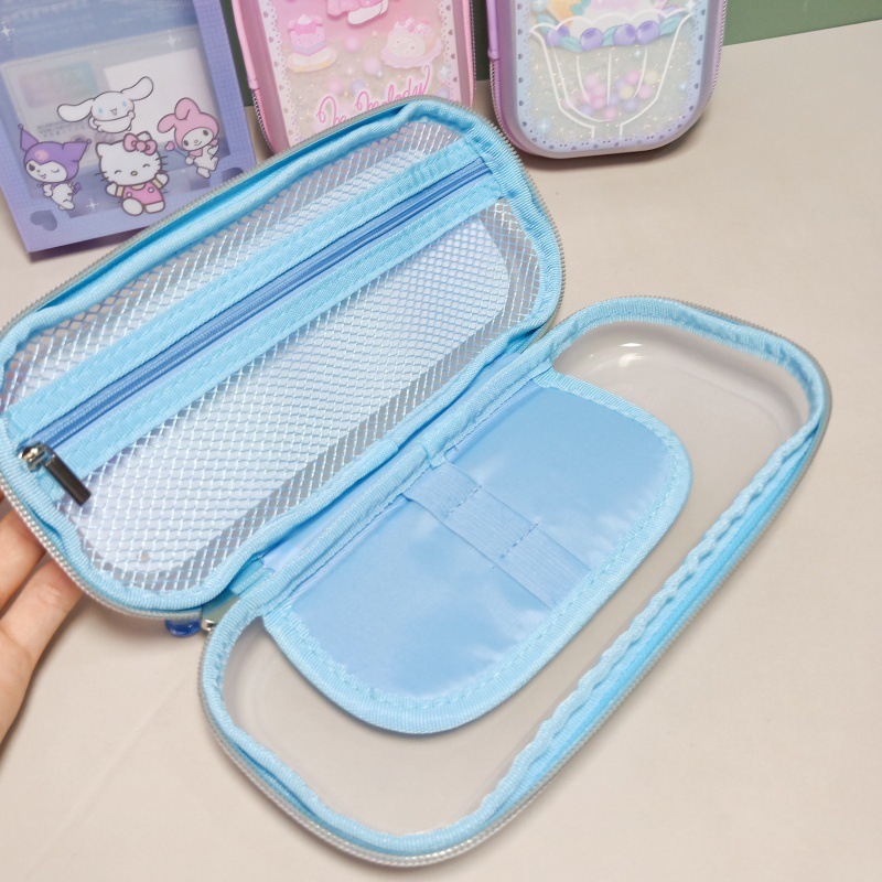 Sanrio 卡通閃閃流沙筆袋 - 1個 現貨