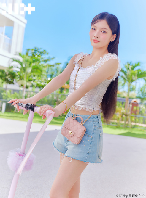 韓國女團ILLIT同款~蕾絲皺褶吊帶背心