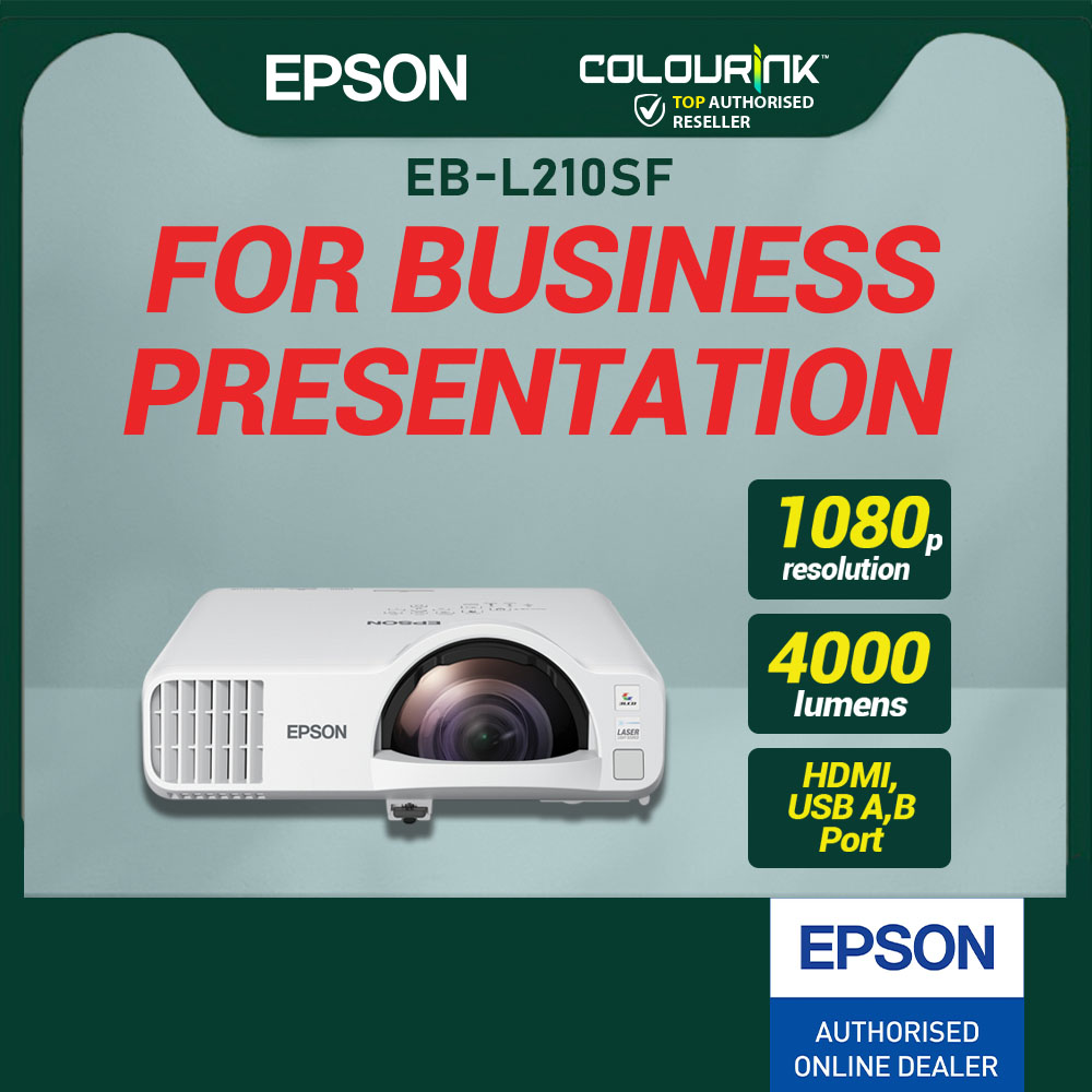 EPSON EB-L260F EB-L210SF 3LCD WIRELESS STANDARD-THROW LASER PROJECTOR LUMENS 4600