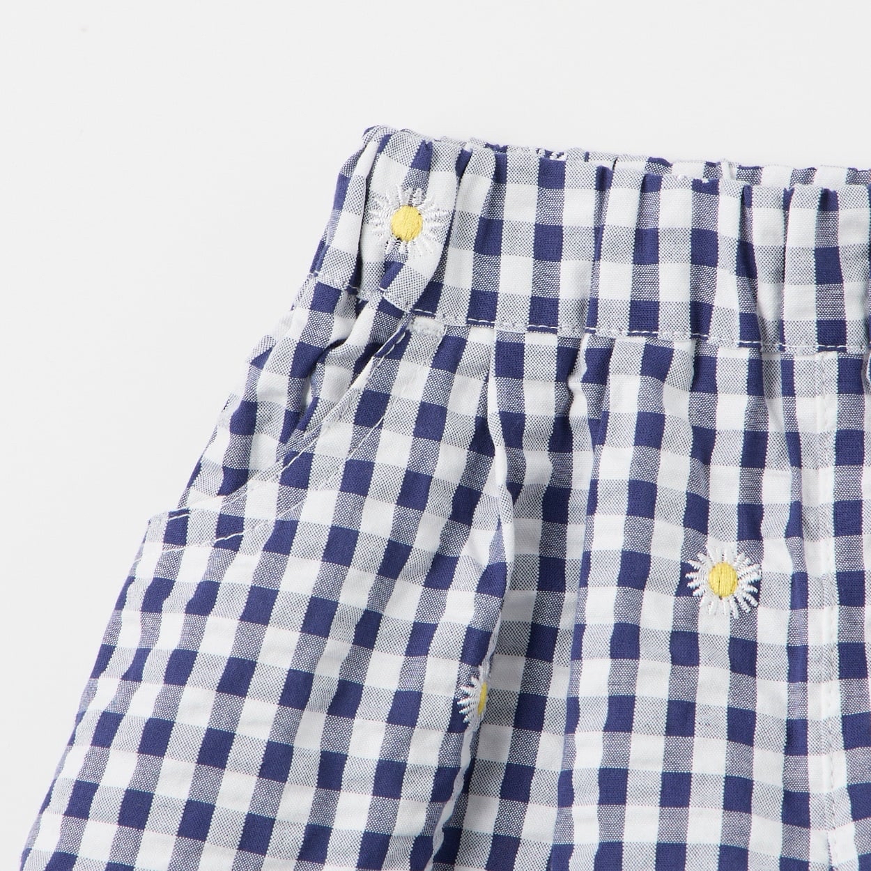 🇯🇵預訂 日本直送🇯🇵Buddy Lee 兩色標籤口袋雛菊刺繡格紋寬鬆短褲