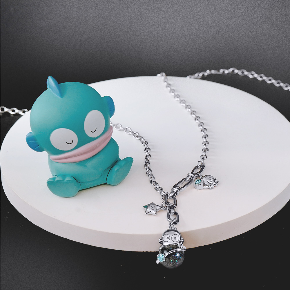 📦訂購 台灣限定 三麗鷗SanrioＸSTORY 故事銀飾 Hangyodon 星球系列 水怪 晶鑽造型頸鏈