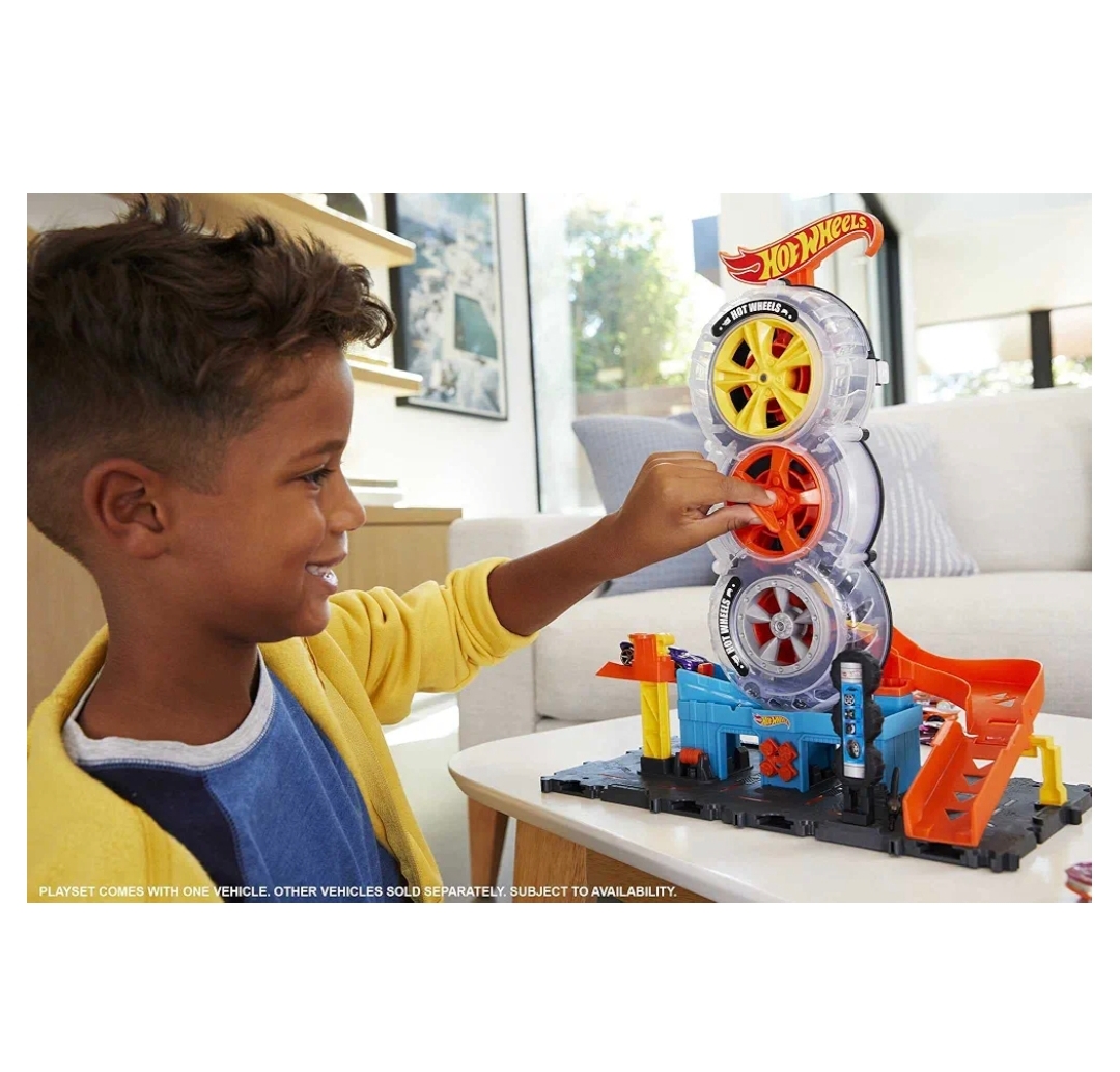 Hot Wheels City Super Twist Tire Shop 賽車軌道套裝 輪胎店旋轉賽道 車仔軌道玩具 #HotWheels Hot Wheel HotWheel