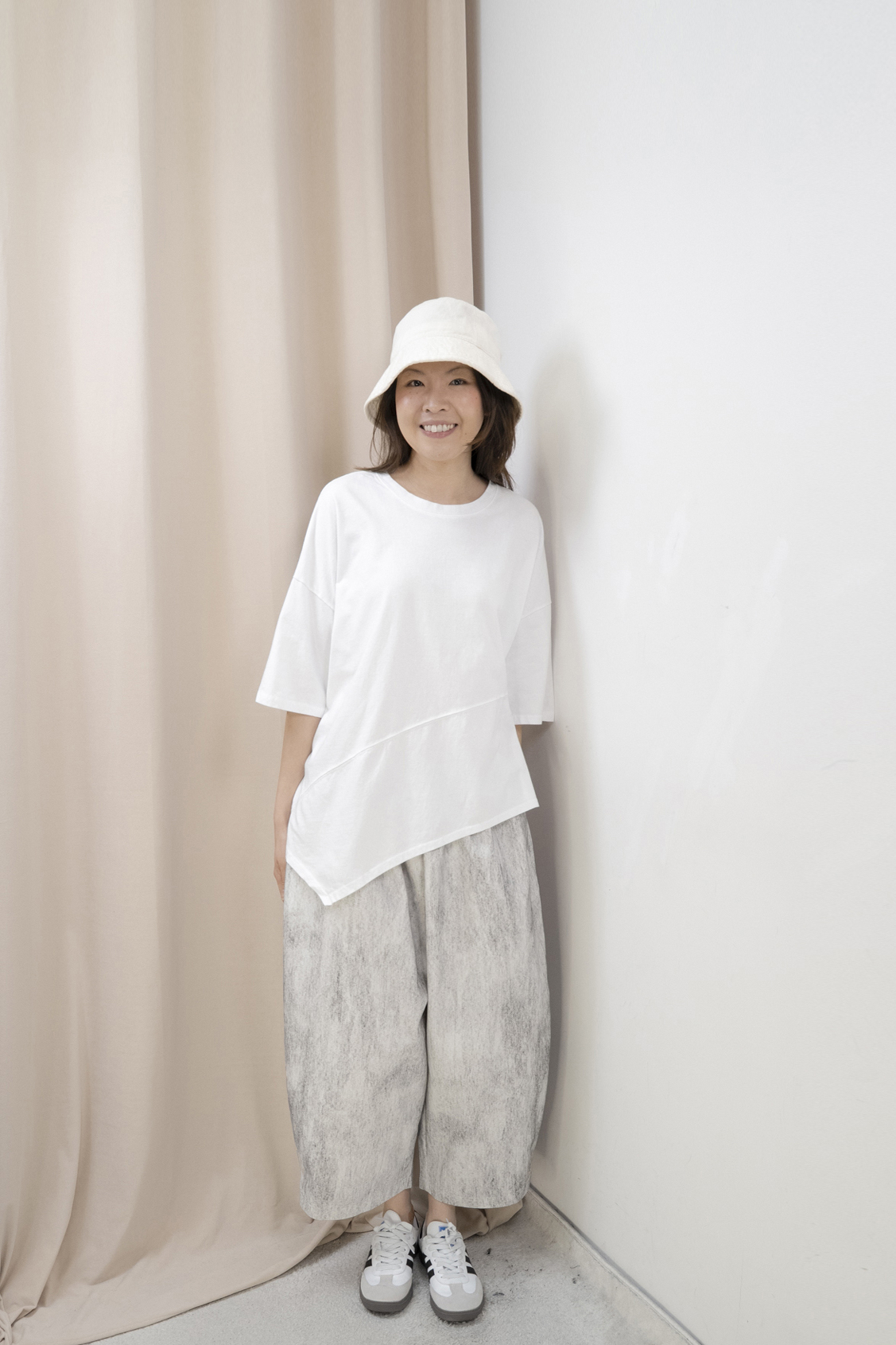 工業藝術風造型闊腳褲（3色）