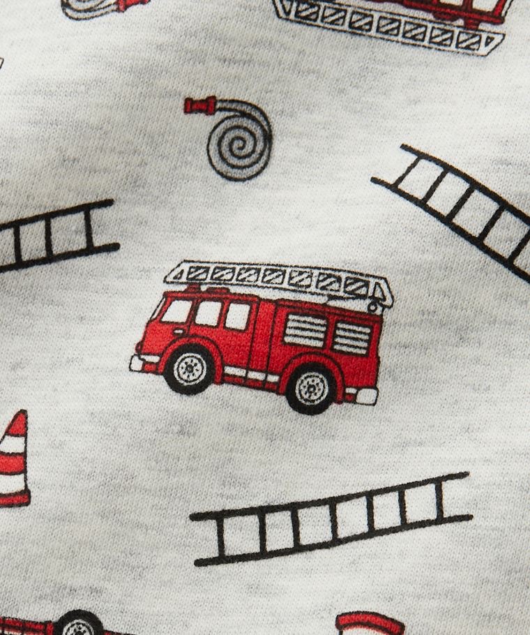 ☀️預訂 台灣直送☀️三色車車印花純棉短袖連身服