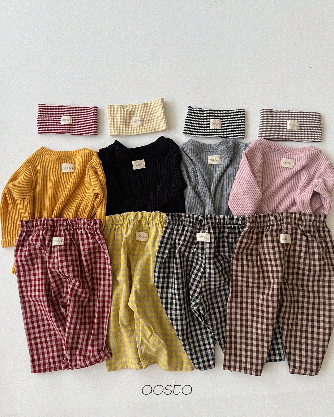 Aosta | [Caramel  Check Pants]  