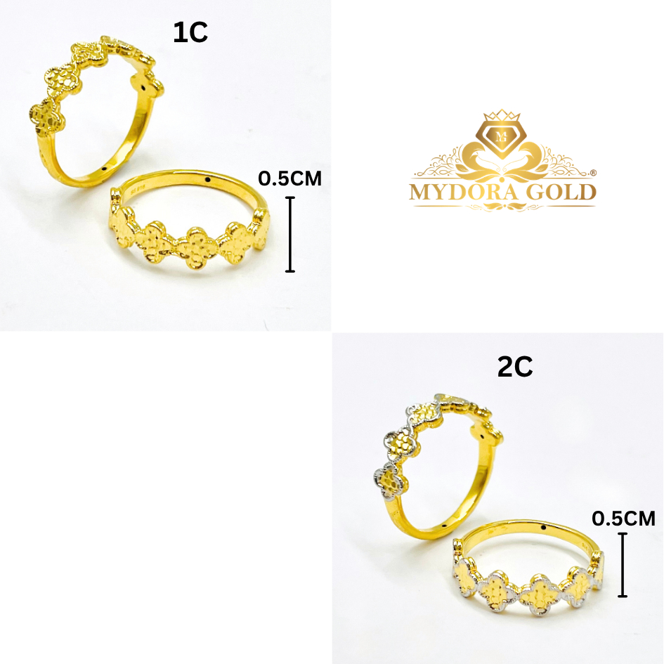 MYDORA Cincin Sisik Clover (5G) l EMAS 916/22K