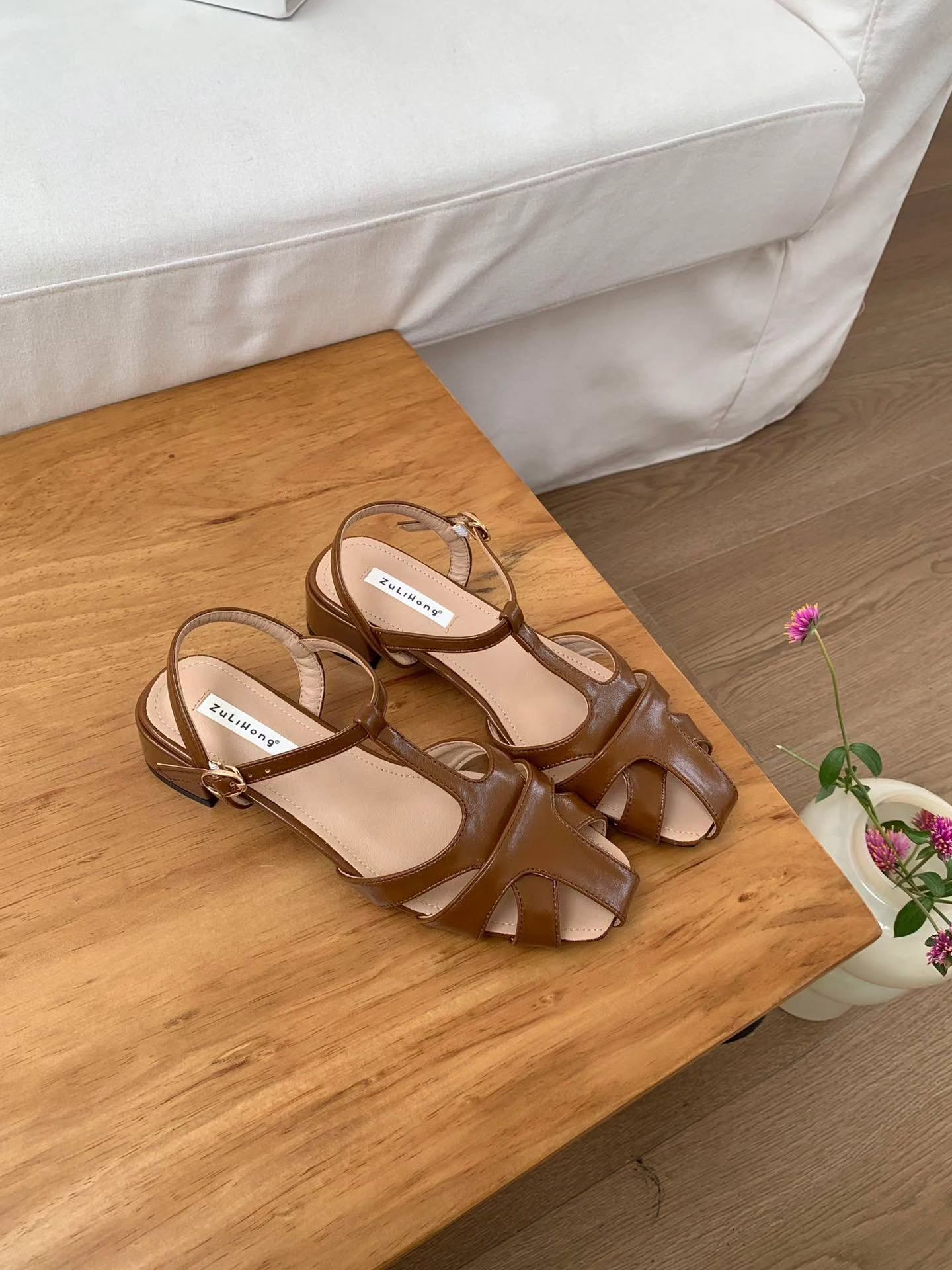 6018-29 复古交叉凉鞋 🇨🇳