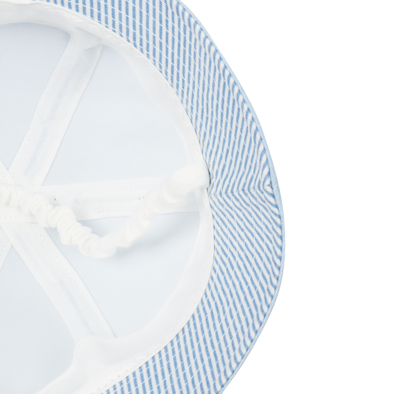 🇯🇵預訂 日本直送🇯🇵日本製藍色立體熊耳朵條紋嬰幼兒帽防UV