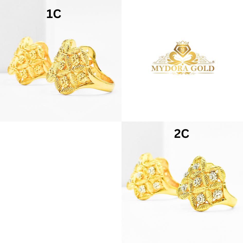 MYDORA Cincin Luxe Bunga Colek (5G) l EMAS 916/22K