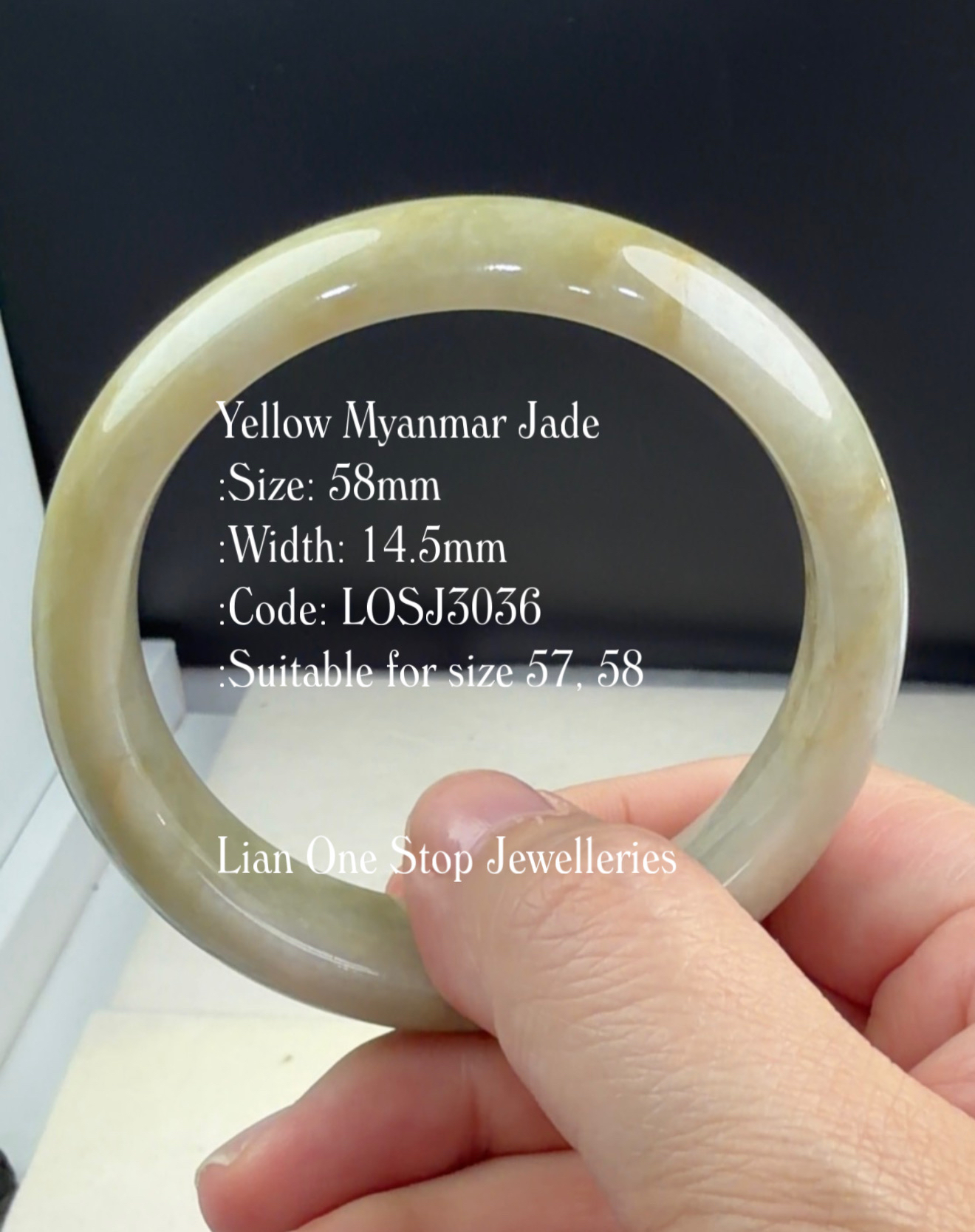 5.8cm Code: LOSJ3036 Yellow Myanmar Jade 